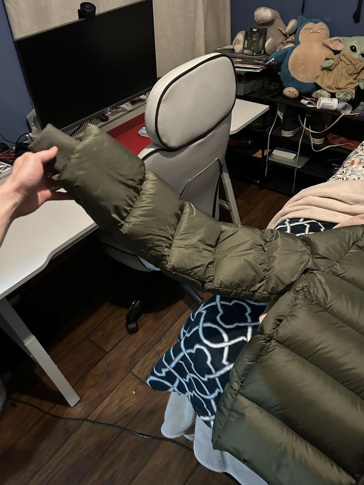 Rick Owens × Rick Owens Drkshdw Rick Owen strobe 22 green puffer jacket Size US L / EU 52-54 / 3 - 5 Thumbnail