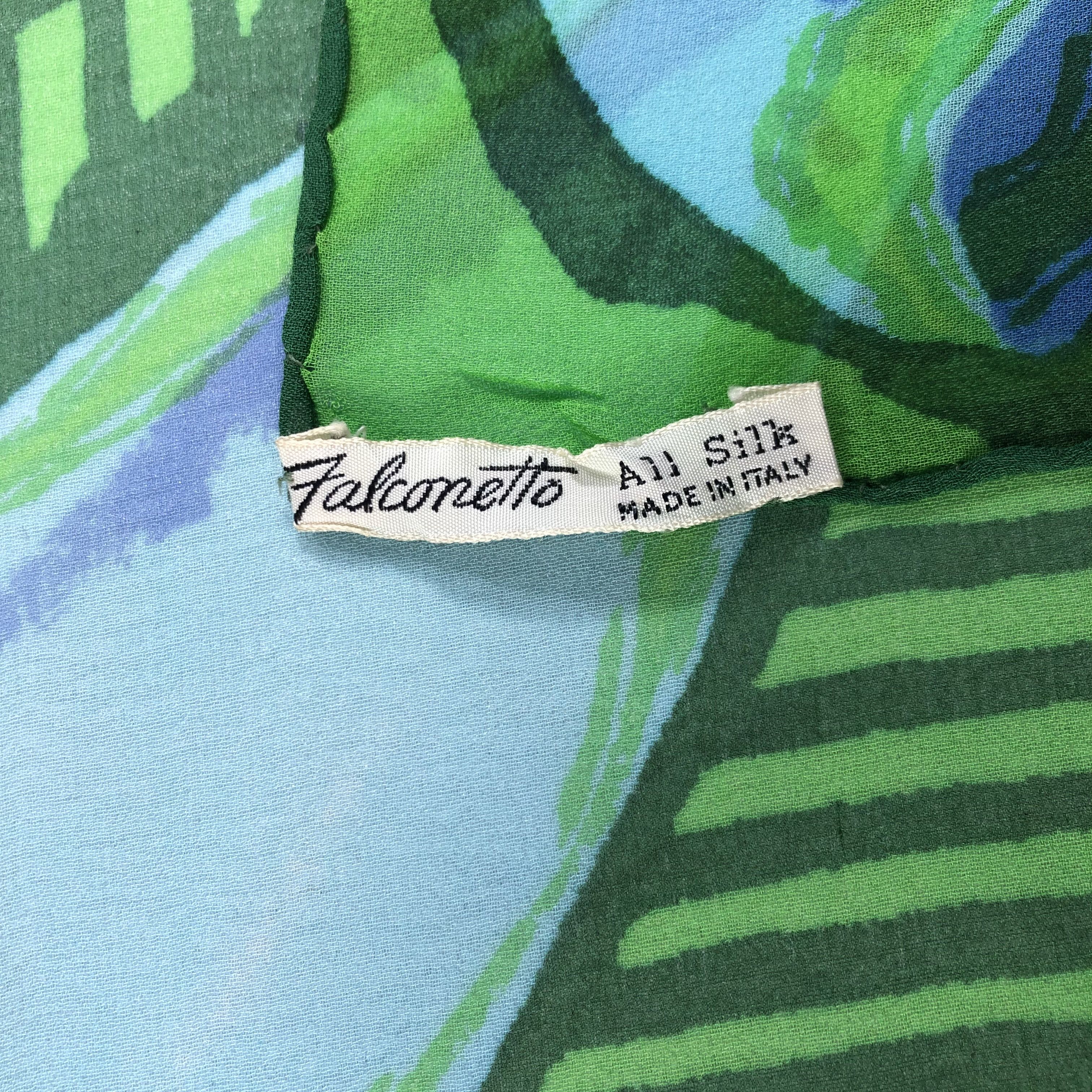 Vintage Vintage Falconetto Silk Scarf Size ONE SIZE - 5 Thumbnail