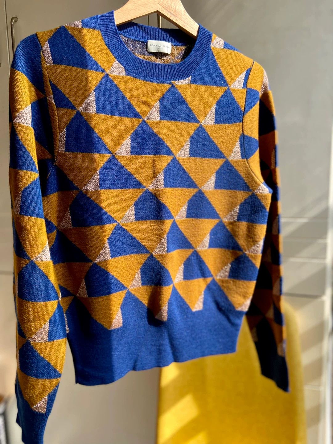 Dries Van Noten Dries Van Noten 17 Geo Metallic Wool Sweater S 99New Size S / US 4 / IT 40 - 1 Thumbnail