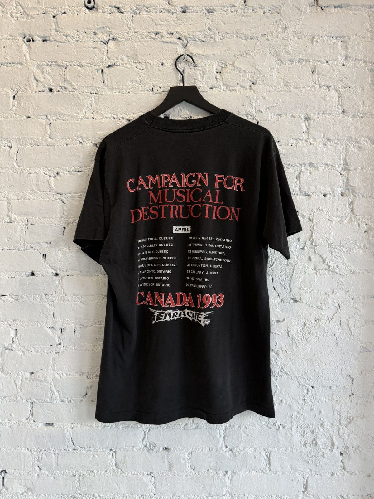 Vintage 1992 NAPALM DEATH ‘CAMPAIGN FOR MUSICAL DESTRUCTION’ TEE Size US XL / EU 56 / 4 - 3 Thumbnail