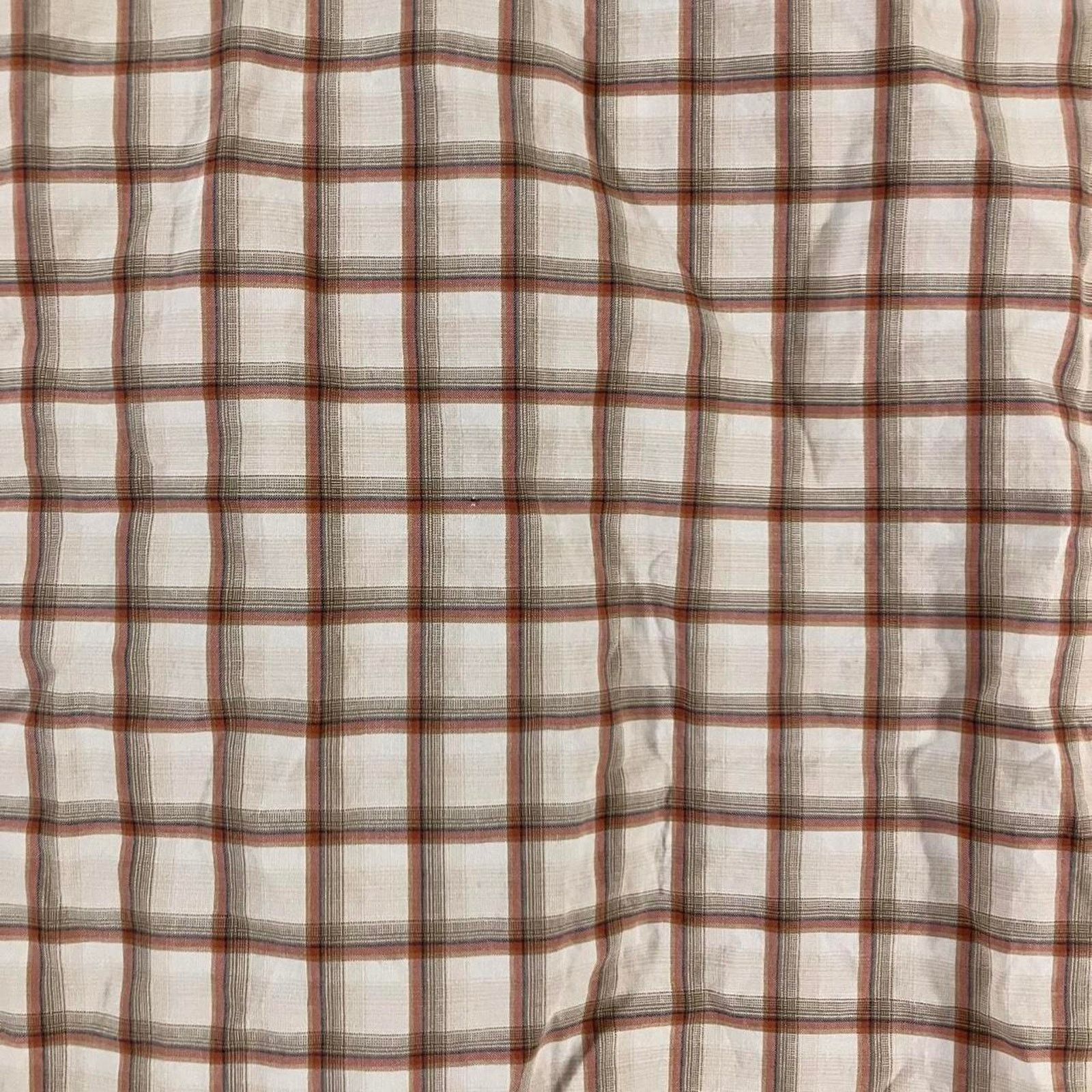 Banana Republic Banana Republic Tan Plaid Button Up Cotton Long Sleeve Shirt Size US L / EU 52-54 / 3 - 5 Thumbnail