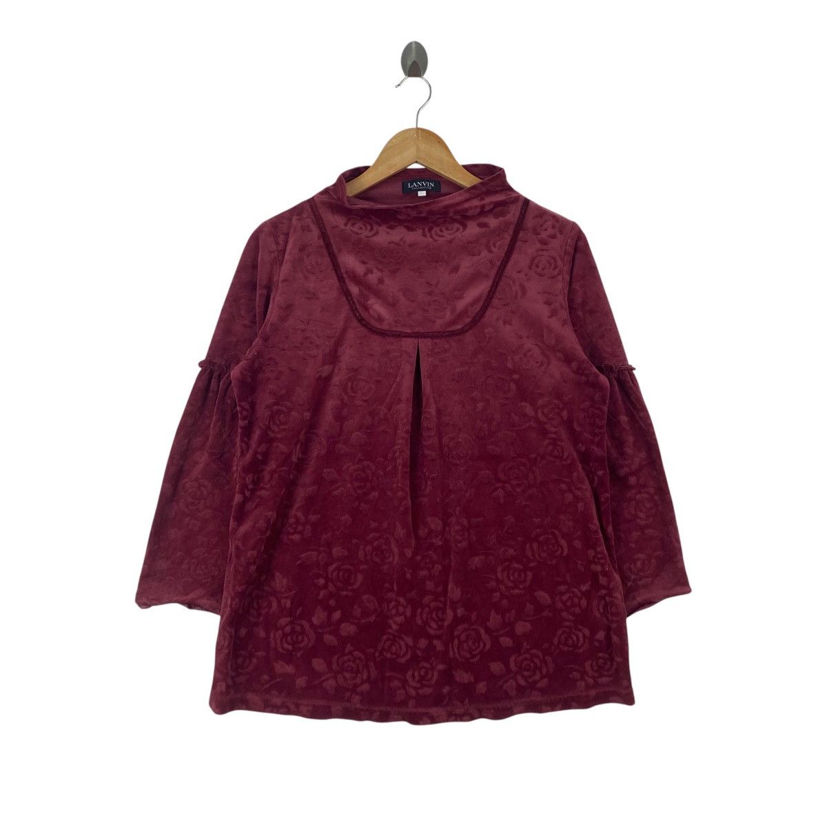 Lanvin Vintage LANVIN COLLECTION Velour Floral Embossed Long Size M / US 6-8 / IT 42-44 - 4 Thumbnail