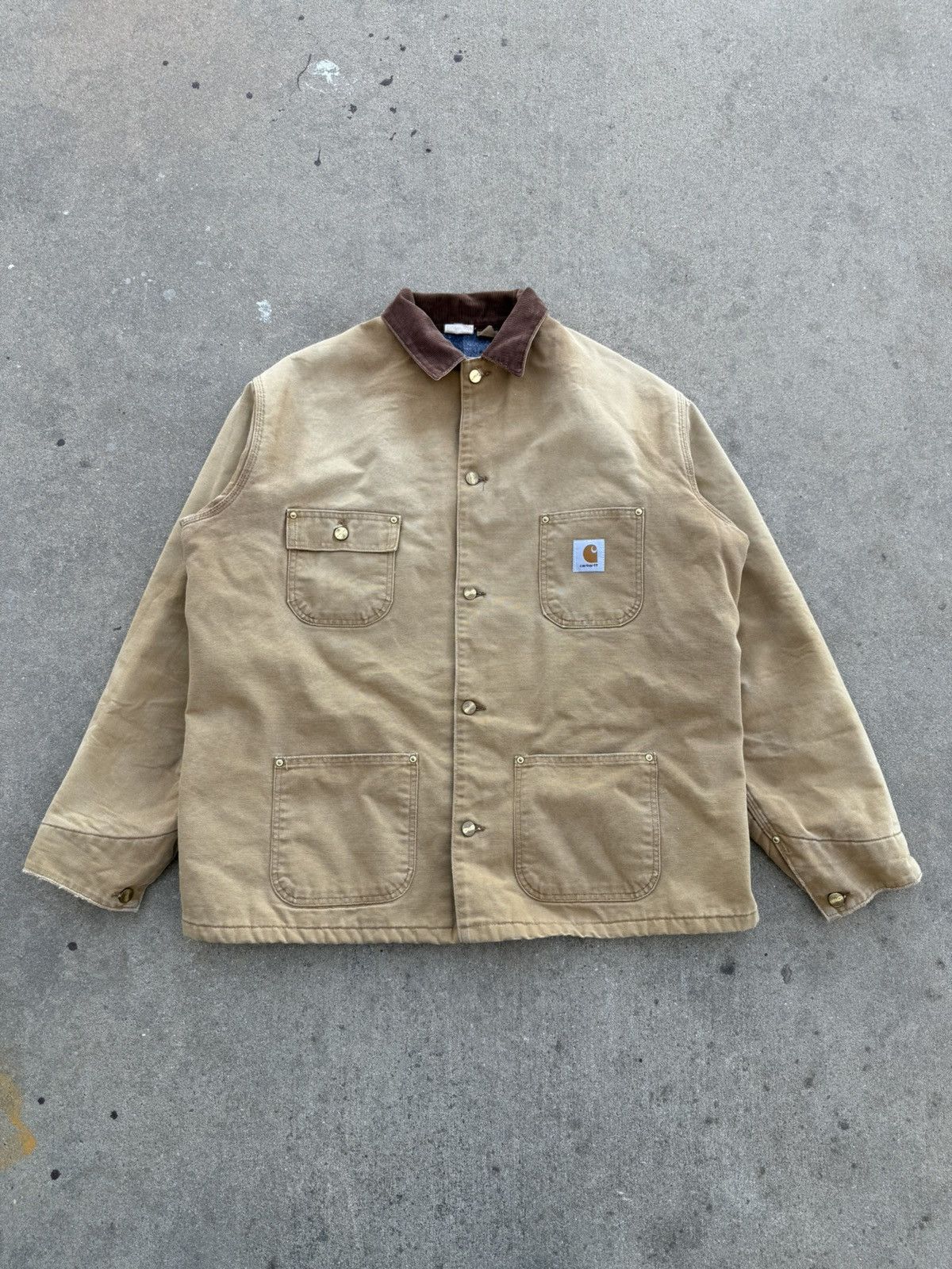 Carhartt × Vintage 1990s Carhartt Blanket Lined Chore Coat Size US XL / EU 56 / 4 - 1 Thumbnail