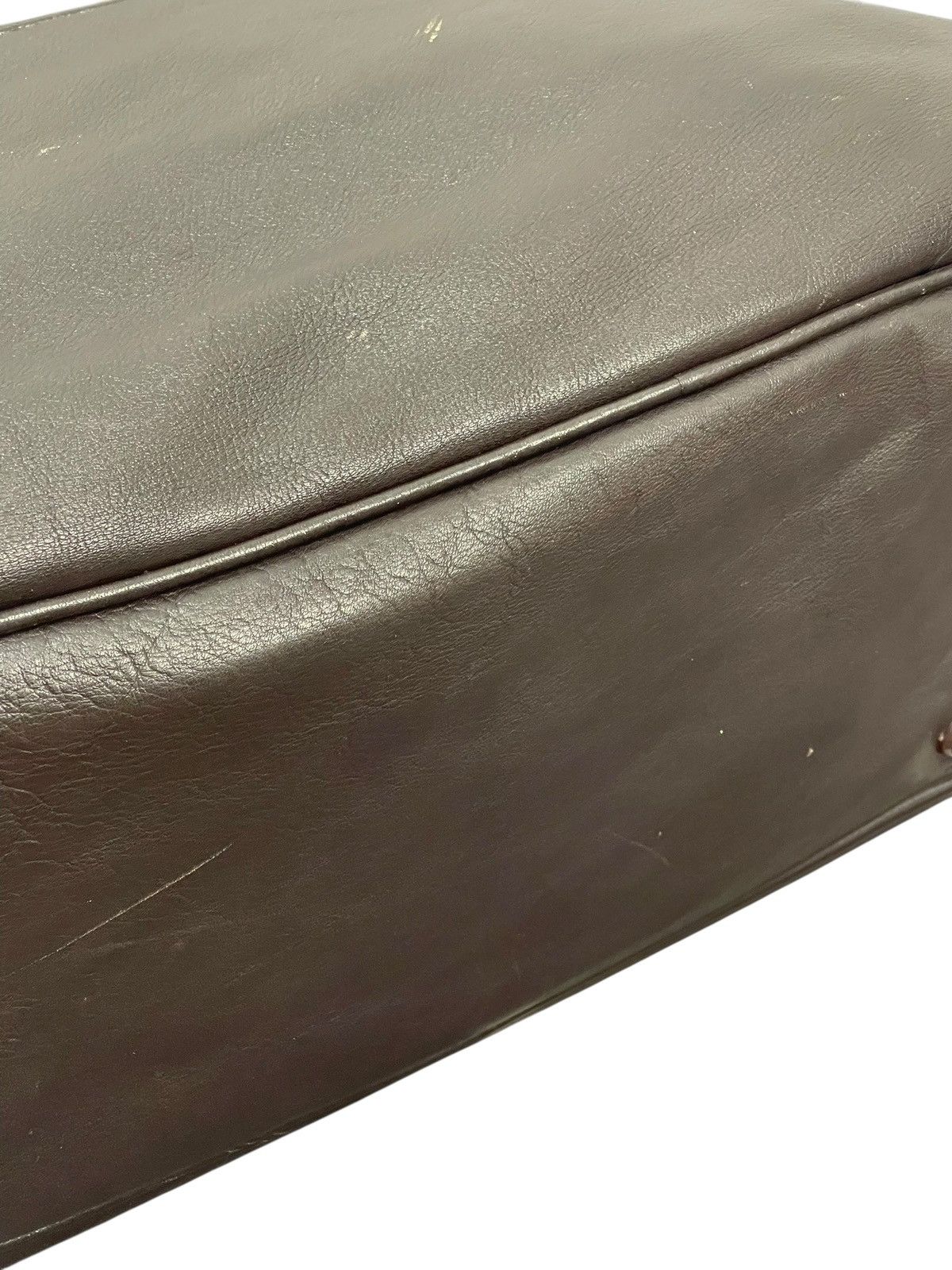 Genuine Leather Full Leather Vtg Unknown Travel Bag prada julius amiri 8🟩 Size ONE SIZE - 8 Thumbnail