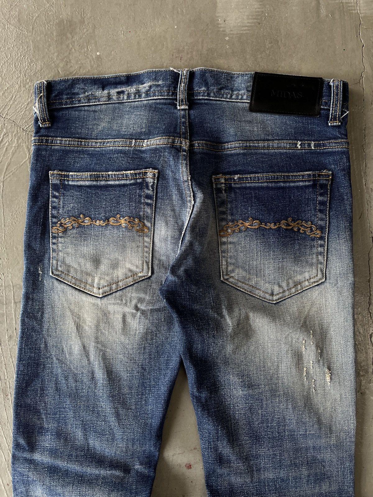 If Six Was Nine Midas 9 Whiskered Skinny Jeans Size US 31 - 12 Thumbnail