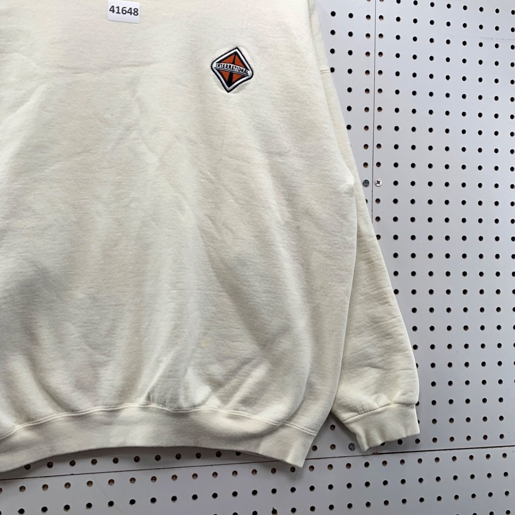 Hanes VINTAGE International Truck Crewneck Sweatshirt Mens Large Beige Fleece USA Size US L / EU 52-54 / 3 - 5 Thumbnail