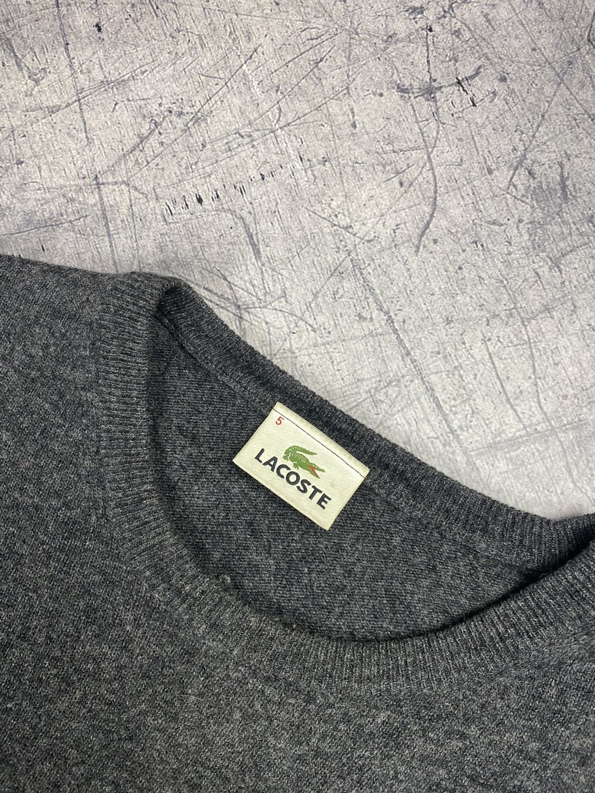 Lacoste Vintage Lacoste Wool Sweater Men's Size L Gray 90's Size US L / EU 52-54 / 3 - 6 Thumbnail