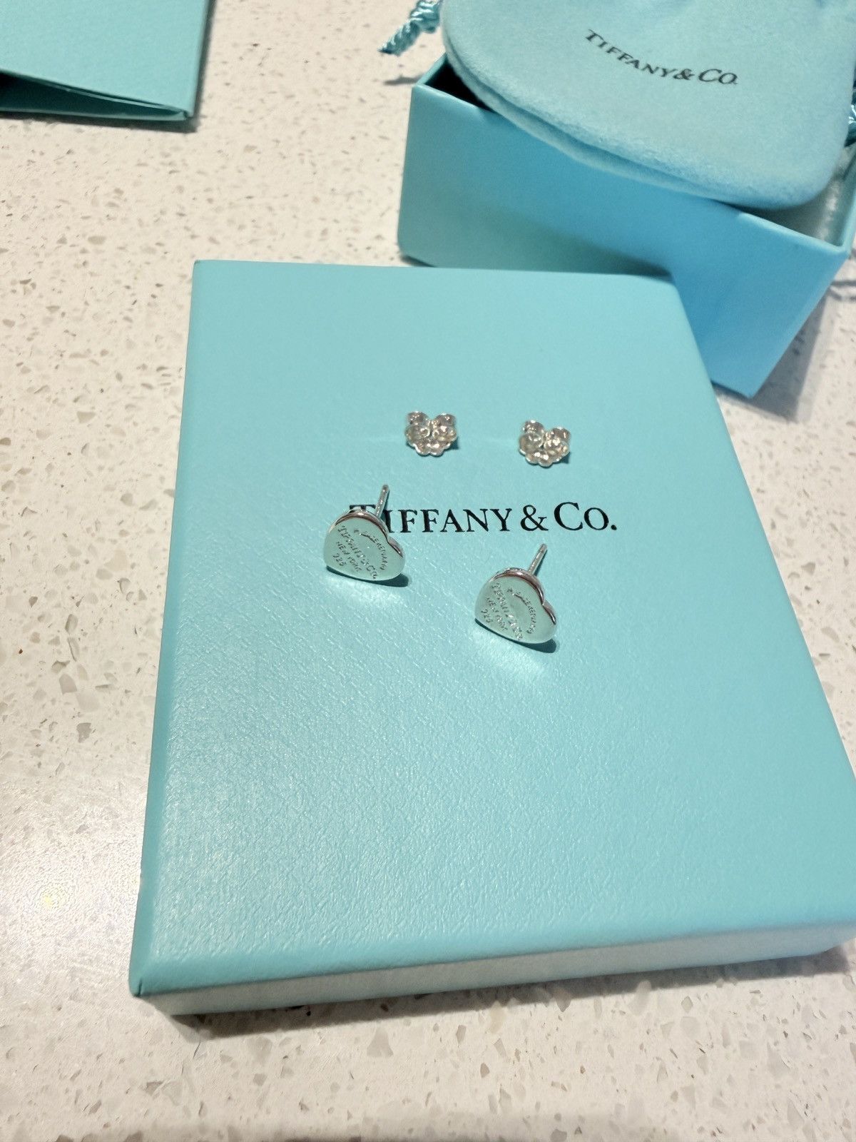 Tiffany & Co. Authentic Tiffany and Co Heart shape stud earrings Size ONE SIZE - 1 Thumbnail