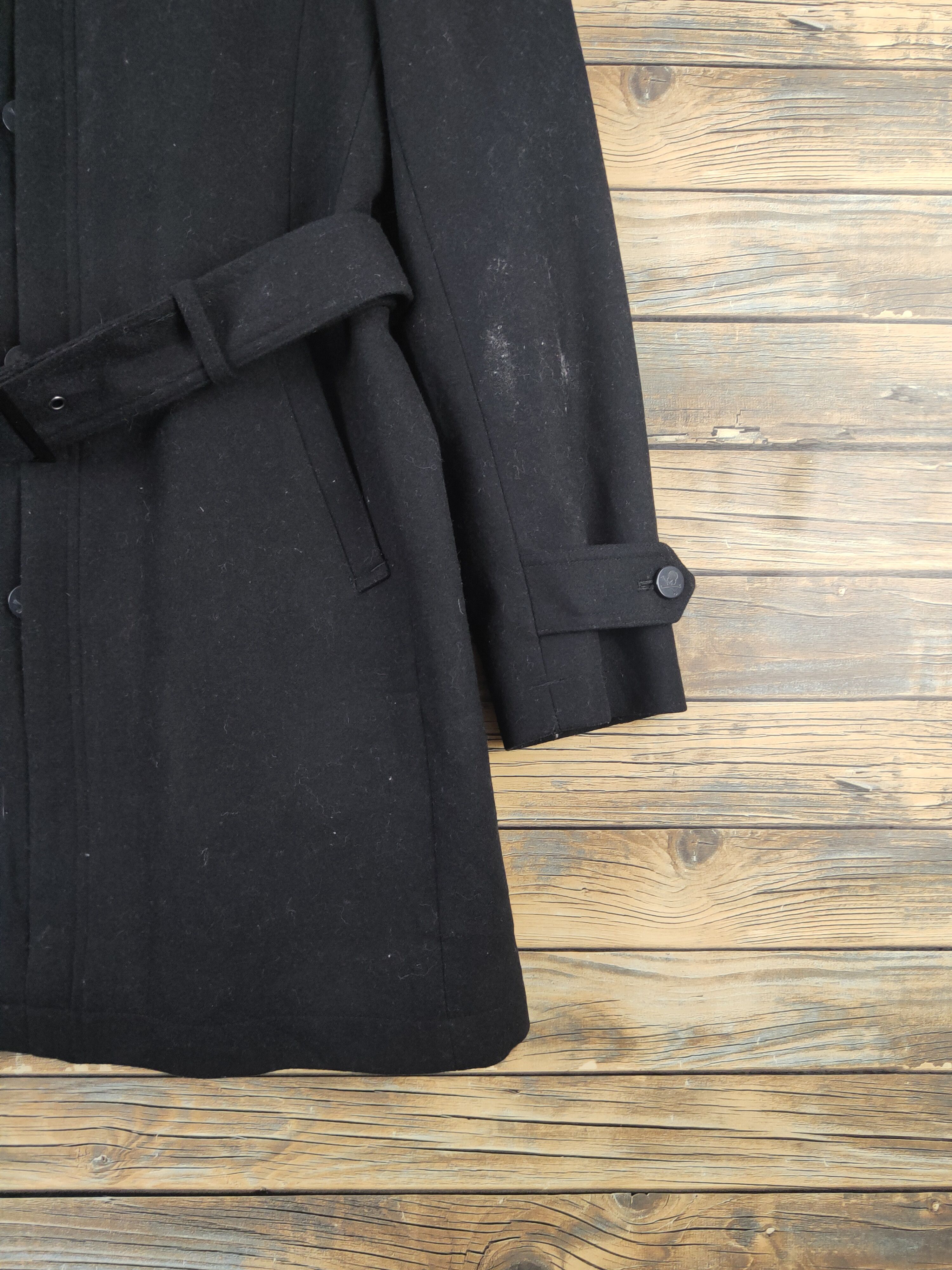 Roen Roen-Semantic Design Black Wool Coats #W2256 Size L / US 10 / IT 46 - 6 Thumbnail