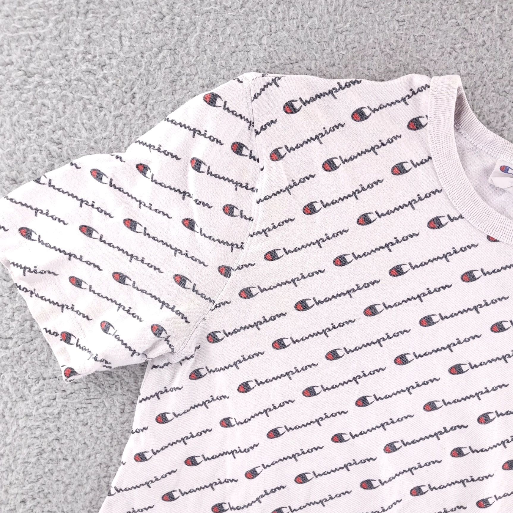 Champion Vintage Champion Logo Shirt Mens Small All Over Graphic Short Sleeve Tee Size US S / EU 44-46 / 1 - 2 Thumbnail