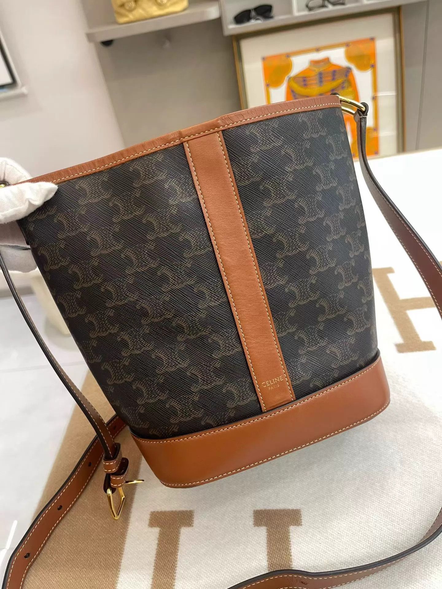 Celine Celine Bucket Bag 17x22x12cm AH107 Excellent Adjustable Size ONE SIZE - 2 Thumbnail