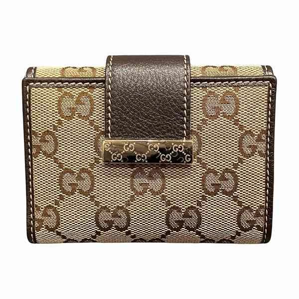 Gucci Gucci Gucci Canvas Leather Card Case 212097 Canvas Business card case 212097 in Great Condition Size ONE SIZE - 1 Thumbnail