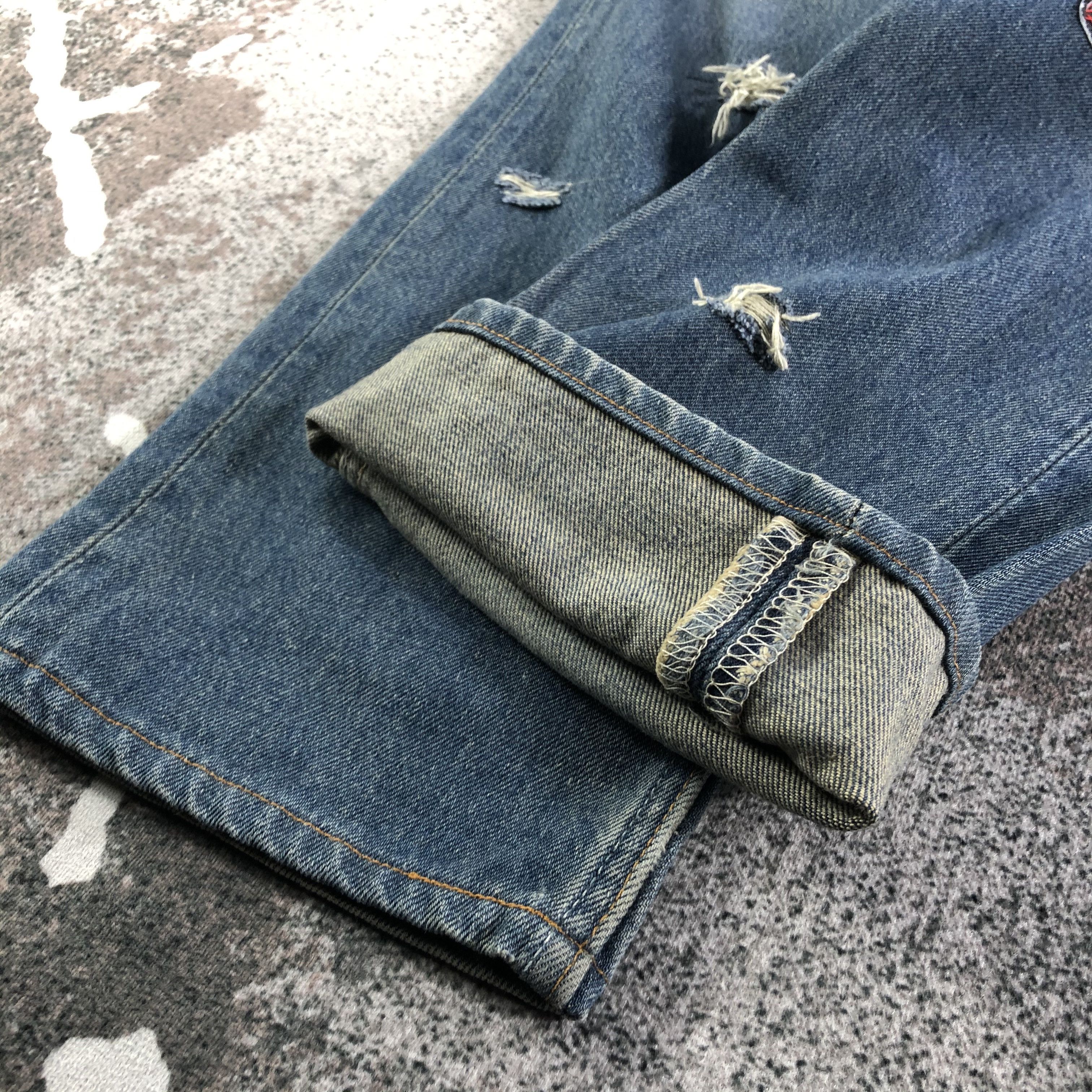 Levi's Vintage 90s Levis 501 Jeans Patchwork Denim KJ2516 Size US 30 / EU 46 - 6 Thumbnail