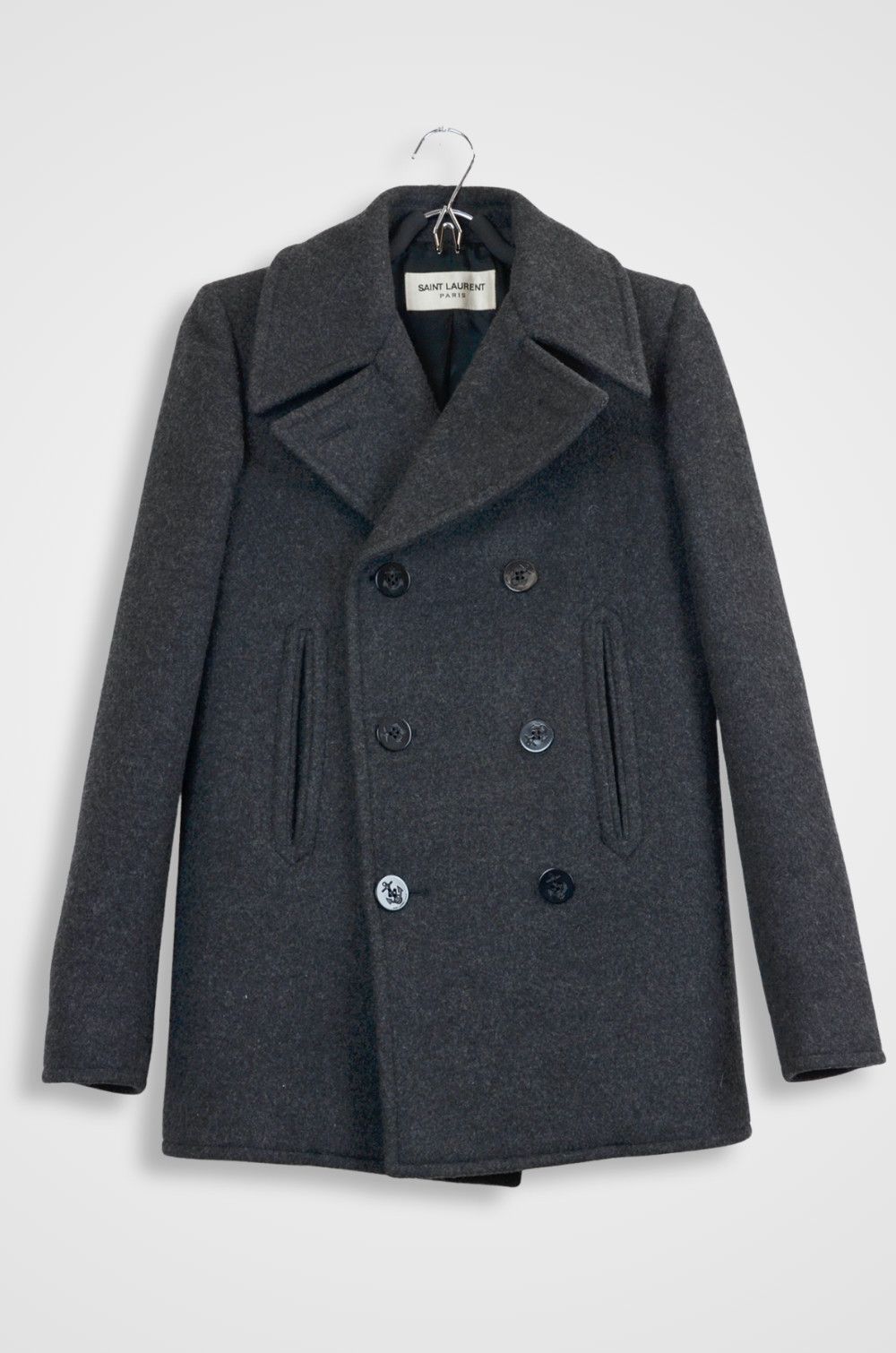 Hedi Slimane × Saint Laurent Paris Saint Laurent Hedi Slimane Double Breasted Peacoat - F36 Size XS / US 0-2 / IT 36-38 - 1 Thumbnail