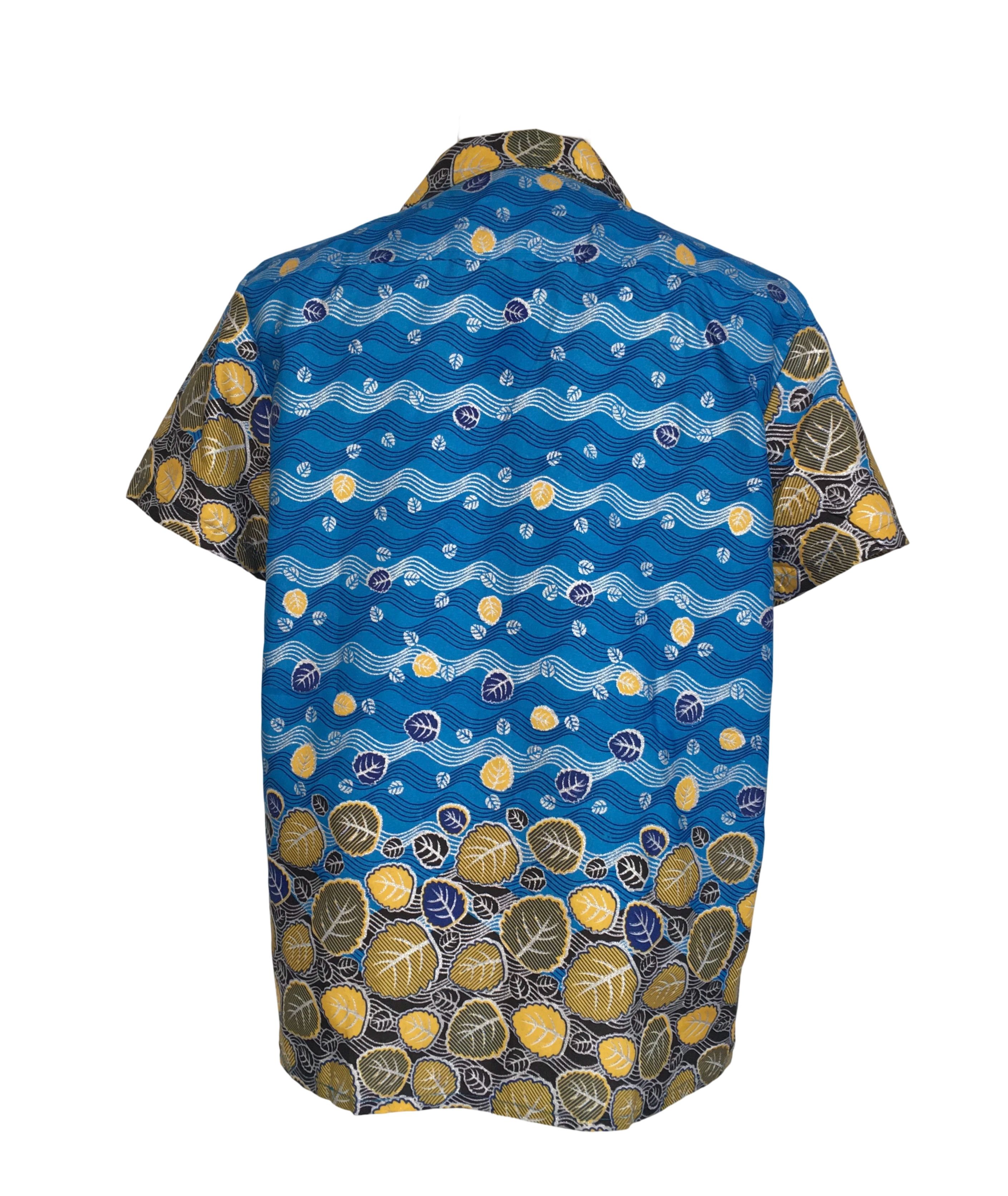 Other African Wax Print Men Shirt Performance Costumes Size US L / EU 52-54 / 3 - 3 Thumbnail