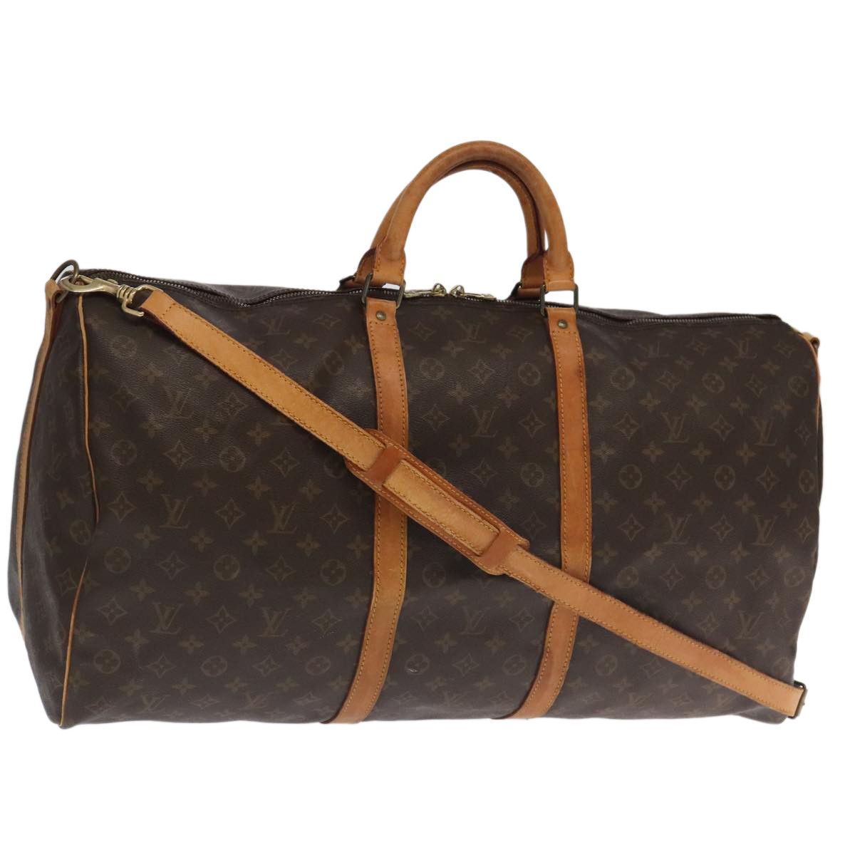 Louis Vuitton Keepall Bandoulière 60 Brown Canvas Travel Bag (Pre-Owned) Size ONE SIZE - 1 Thumbnail
