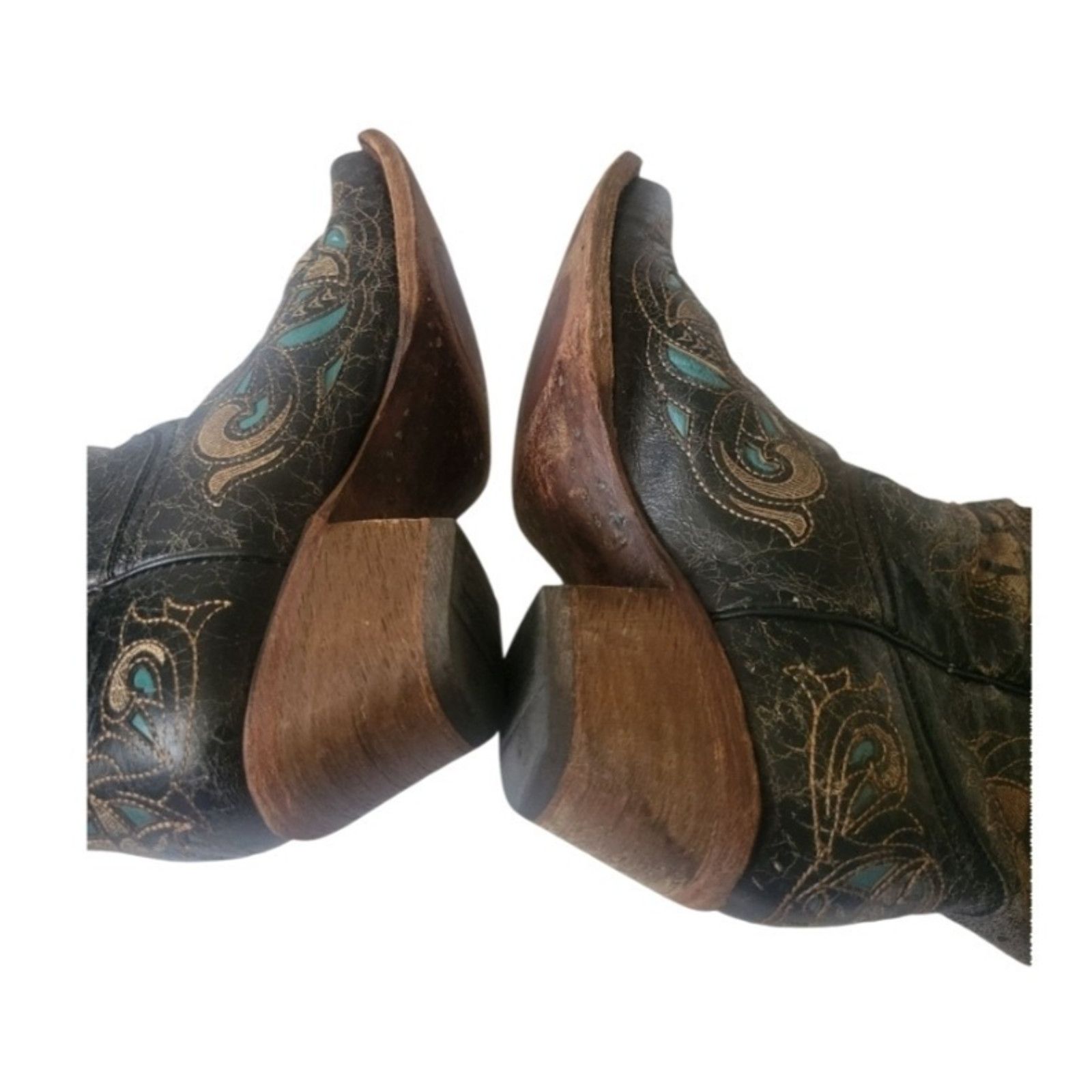 Corral CORRAL WESTERN BOOTS Black Leather Stitching Woman Size 8.5M Size US 8.5 / IT 38.5 - 5 Thumbnail