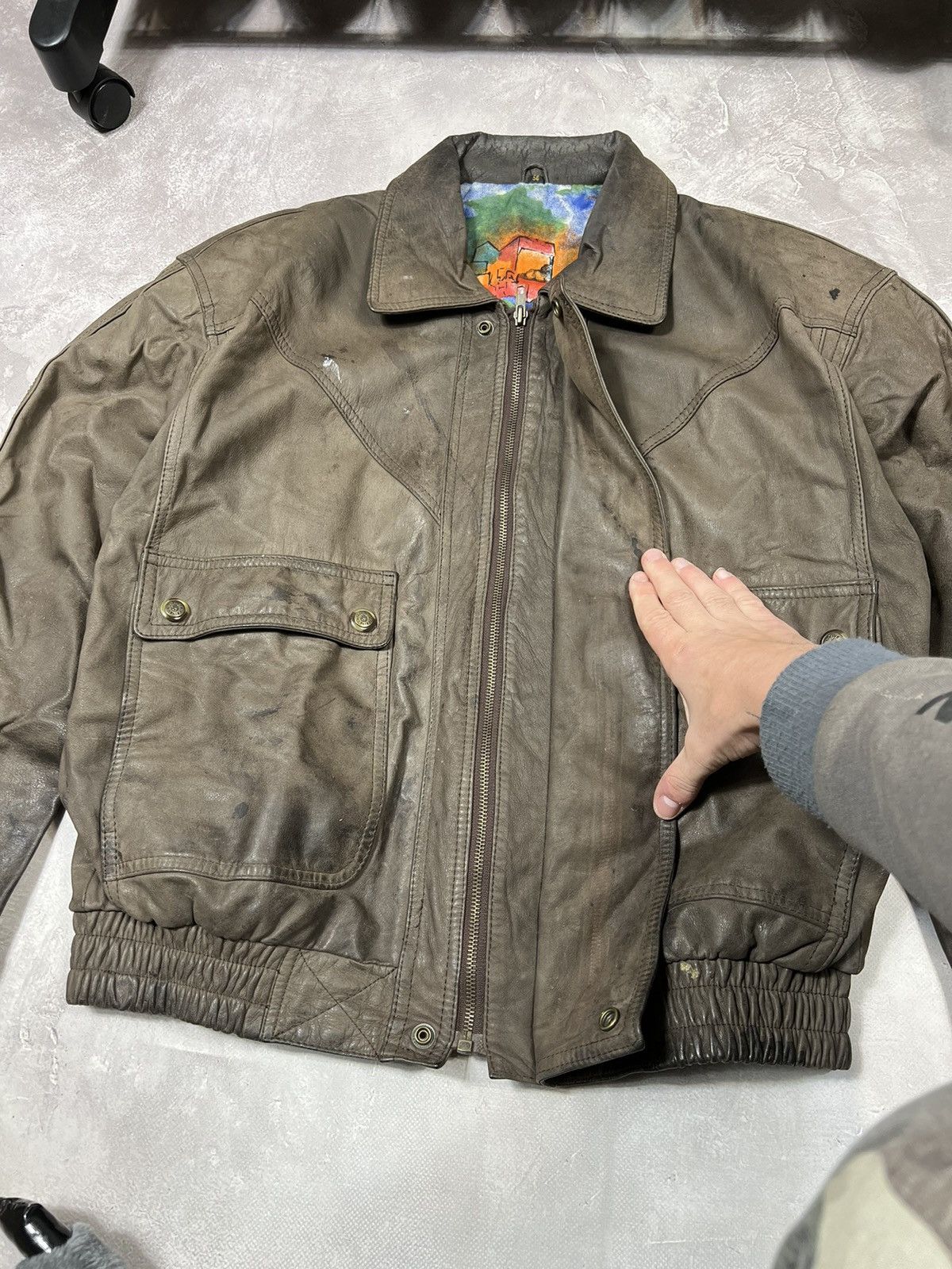 Other Vintage Avirex Style Y2k Leather Jacket Size US M / EU 48-50 / 2 - 5 Thumbnail