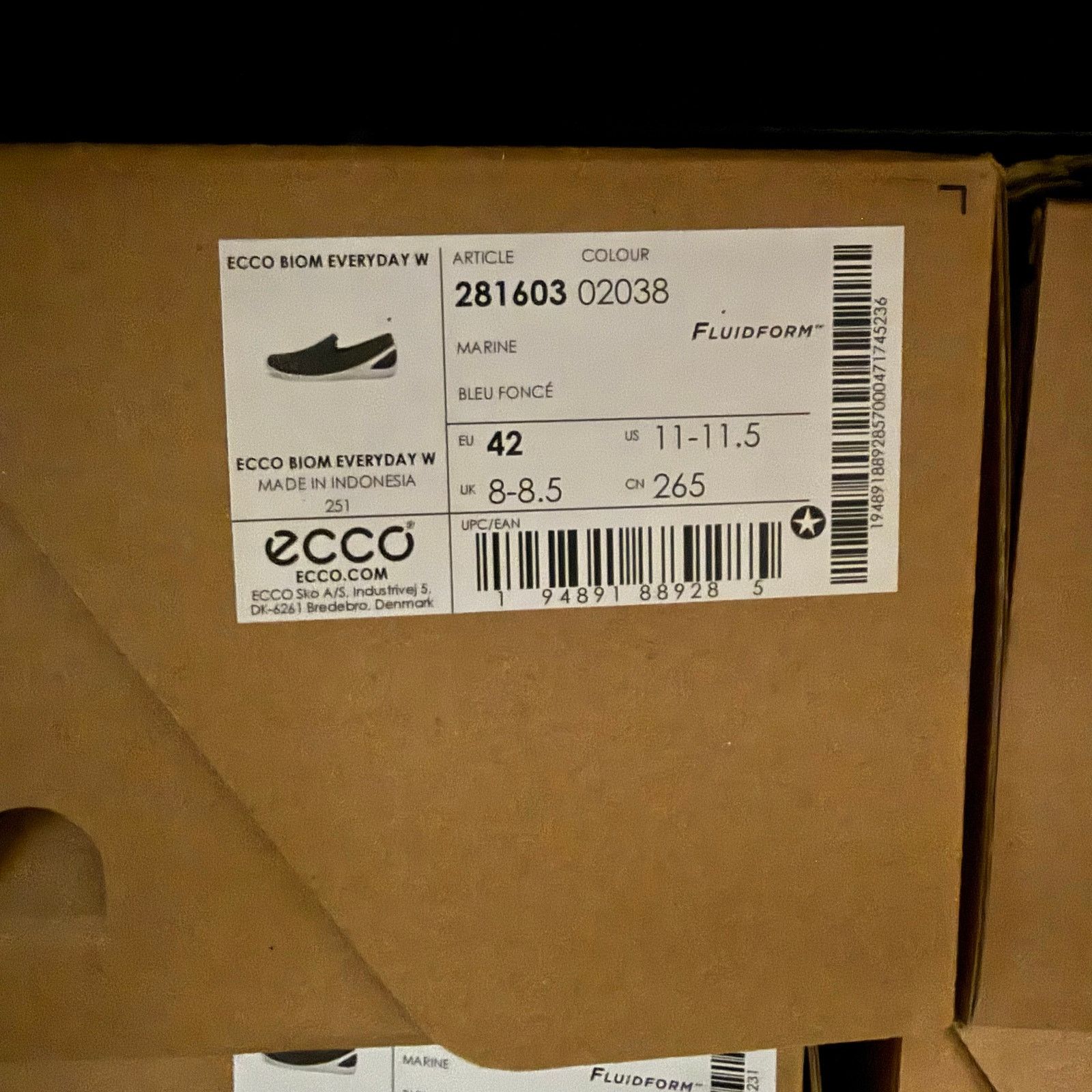 Ecco ECCO WOMEN'S 42 BIOM EVERYDAY MARINE BLUE SLIP ON SNEAKER Size US 11 / IT 41 - 4 Thumbnail