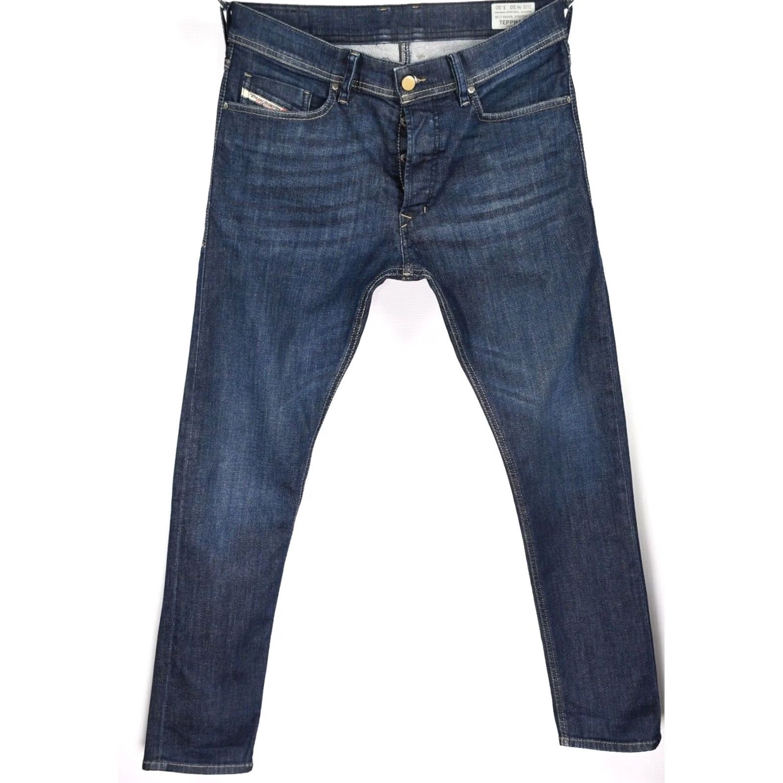 Diesel Diesel Tepphar 0846B Stretch Slim Jeans W30/L30 Men blue Slim-Carrot 98% Cotton 2% Elastane Mens Size US 30 / EU 46 - 2 Thumbnail