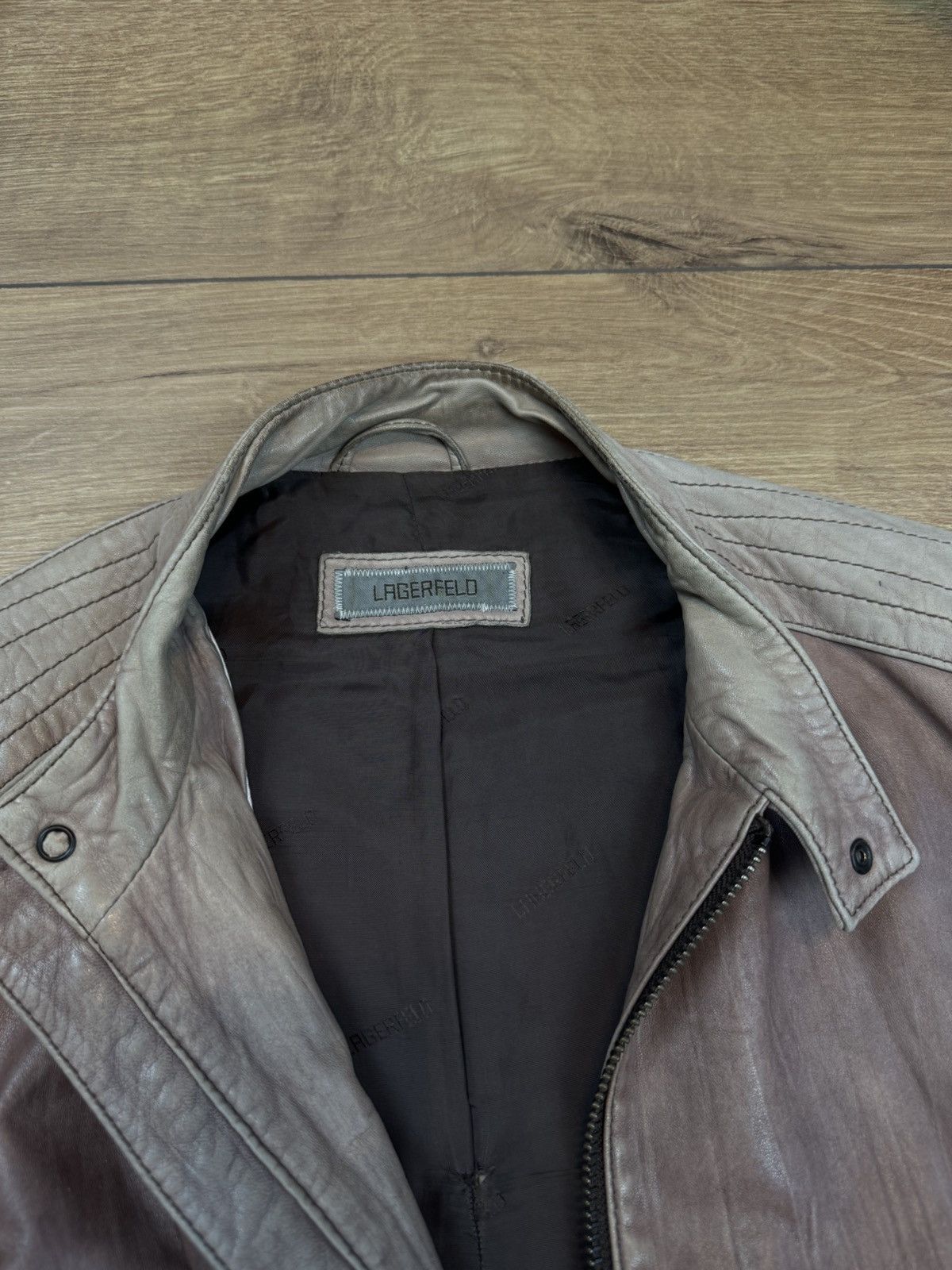 Karl Lagerfeld Karl Lagerfeld leather jacket original casual item Size US L / EU 52-54 / 3 - 2 Thumbnail