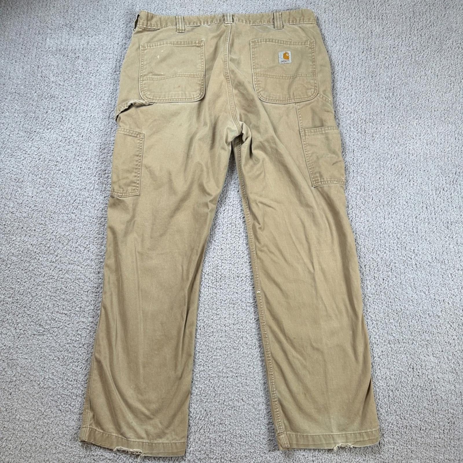 Carhartt Carhartt B324-DKH Work Pants 38x30 Tan Relaxed Fit Carpenter Size US 38 / EU 54 - 2 Thumbnail