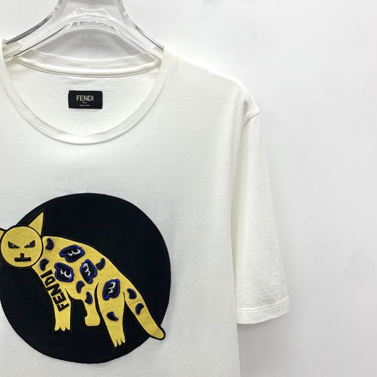 Fendi Fendi White Logo Crew Neck Short Sleeve T-shirt K26WX Size US M / EU 48-50 / 2 - 3 Thumbnail