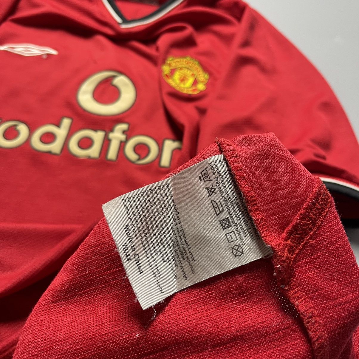 Vintage MAN UNITED UMBRO 2000/2001 FOOTBALL HOME JERSEY #7 BECKHAM Size US M / EU 48-50 / 2 - 16 Thumbnail