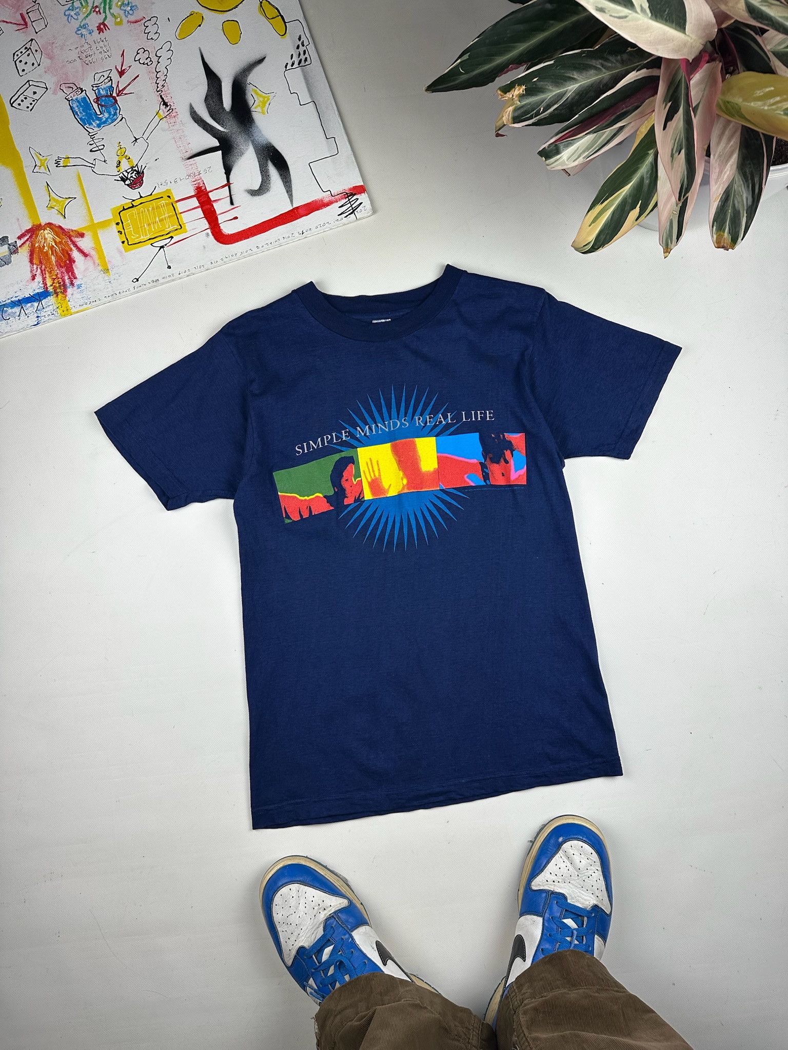 Band Tees Vintage 1991 Simple Minds The Real Tour T-Shirt acid print Size US M / EU 48-50 / 2 - 2 Thumbnail