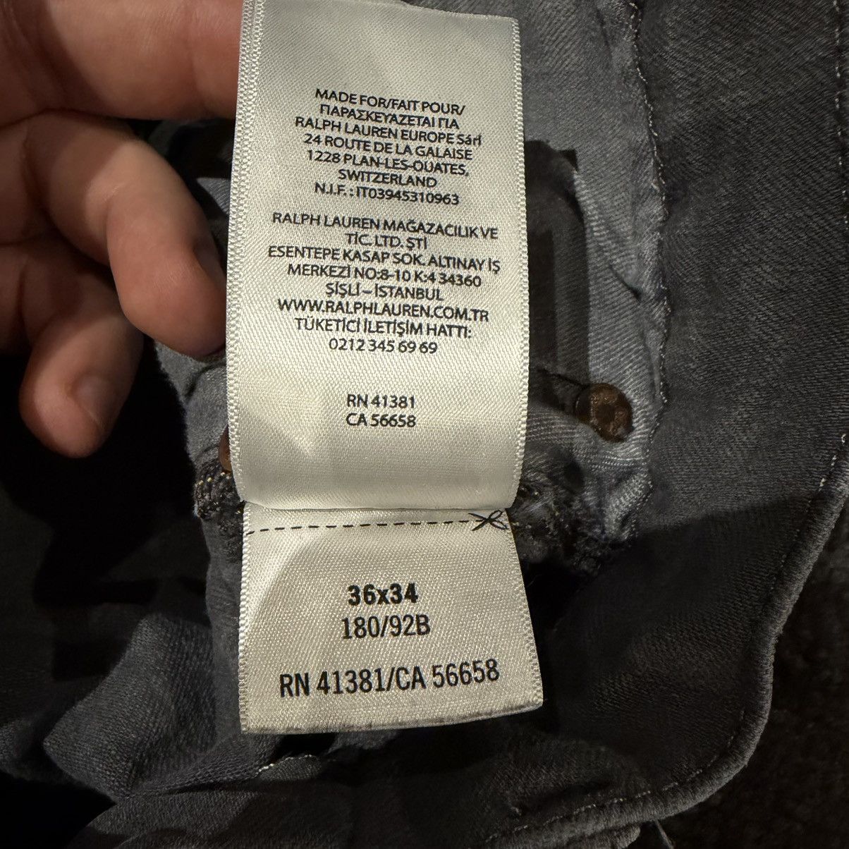 Polo Ralph Lauren Polo Ralph Lauren Jeans Mens 36x34 Gray Denim Pants Size US 36 / EU 52 - 9 Thumbnail