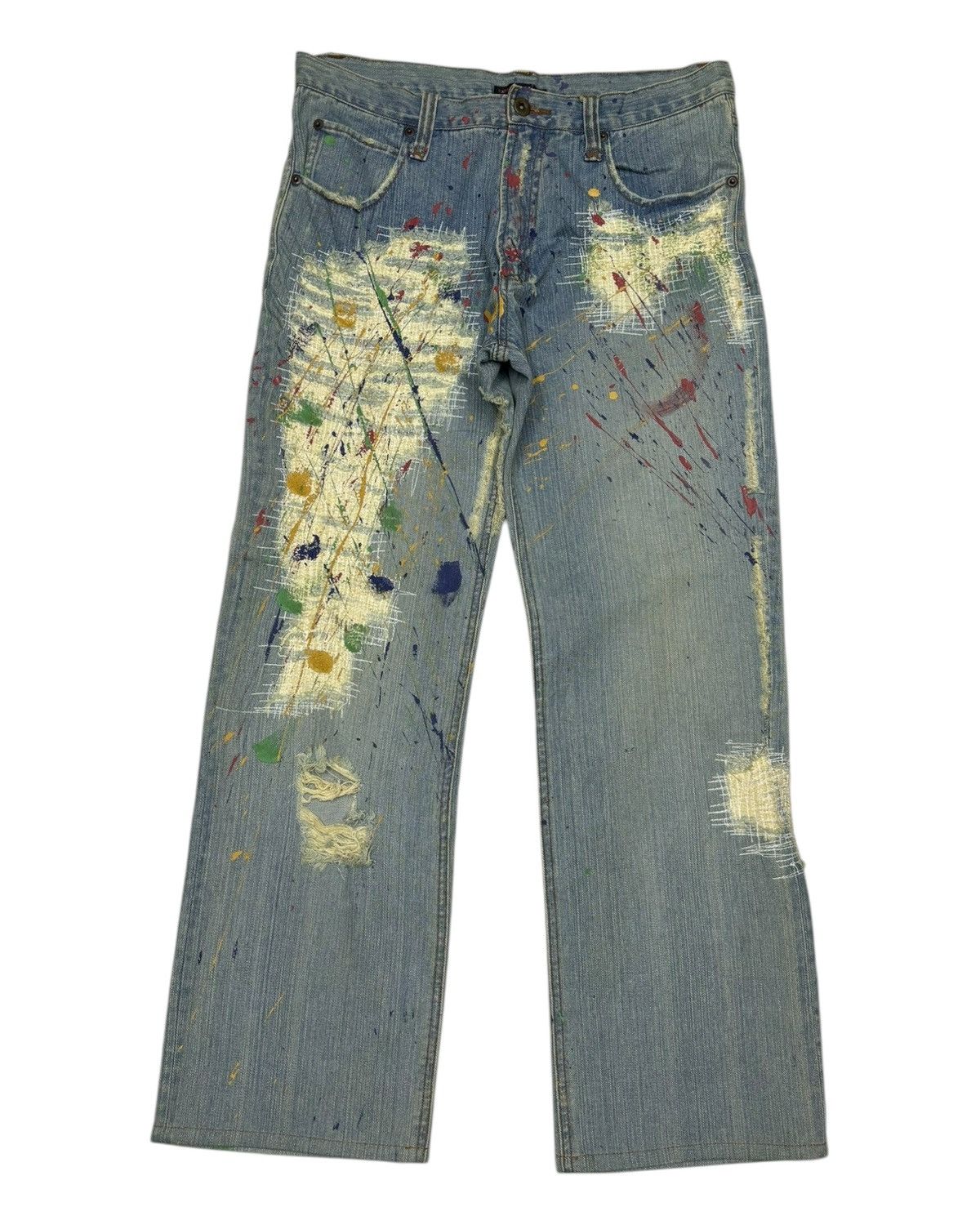 If Six Was Nine × Japanese Brand × Kapital Vintage Exhibitionist Patchwork Boro Sashiko Distress Denim Size US 32 / EU 48 - 7 Thumbnail