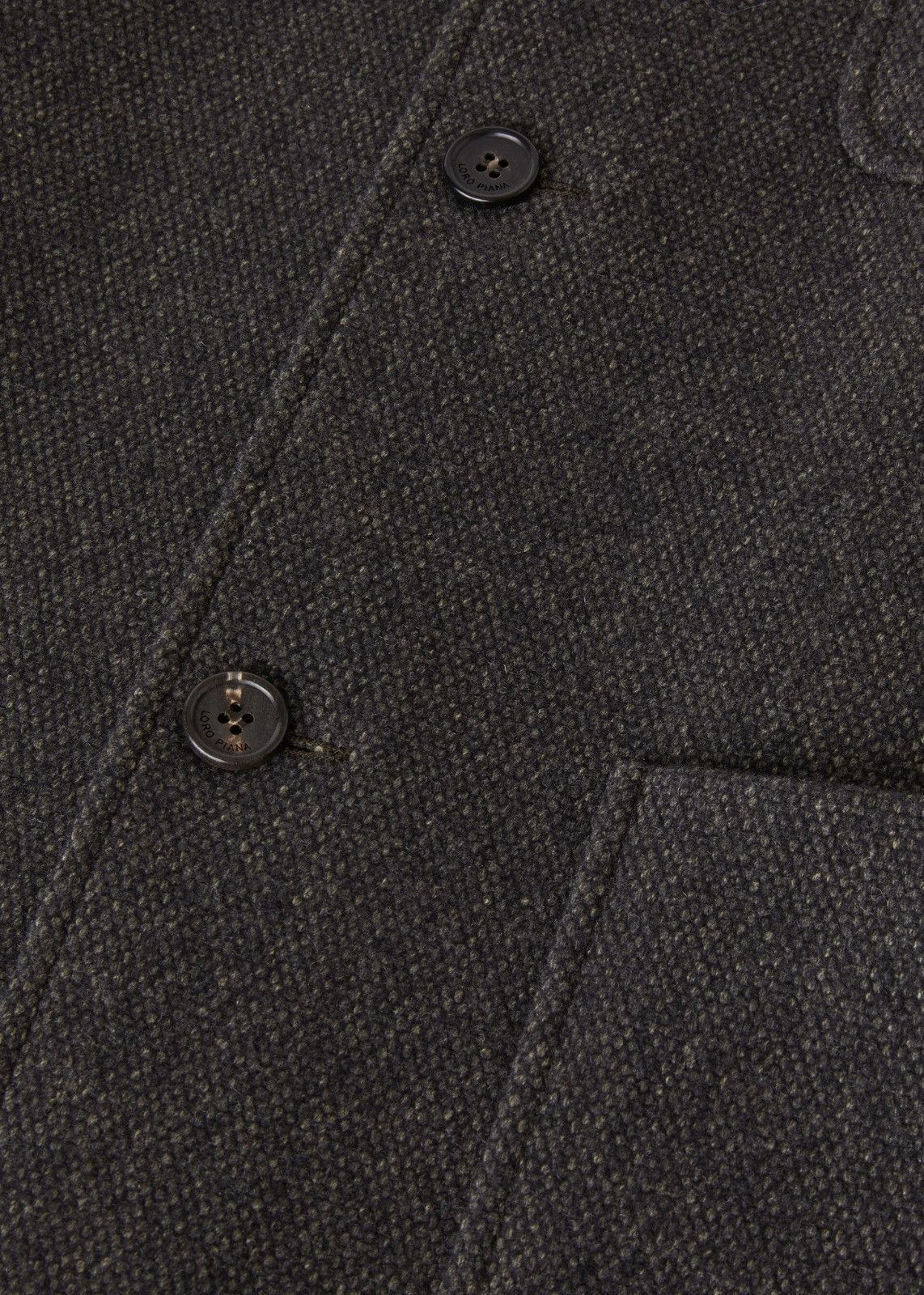 Loro Piana o1srvl11e0225 FAO0642 Toin Cotton Wool Jacket in Dark Grey Size US L / EU 52-54 / 3 - 3 Thumbnail