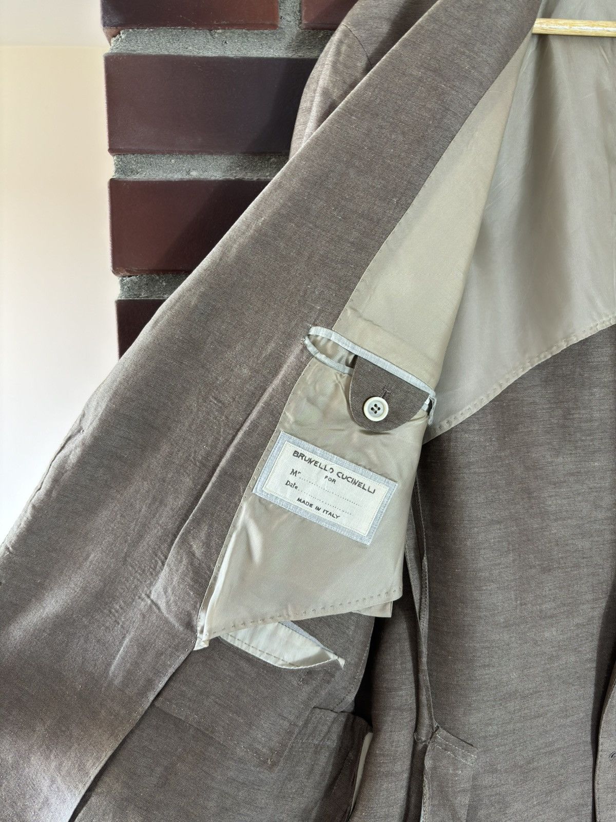 Brunello Cucinelli × Designer Brunello Cucinelli Linen Light Blazer Blazer Suit Jacket Size 44R - 7 Thumbnail