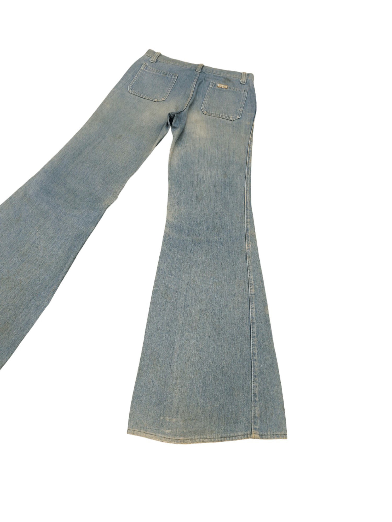 If Six Was Nine Flare Jeans Dirty Dusty Bell Bottom Boot Cut Y2k Goa Size US 27 - 13 Thumbnail