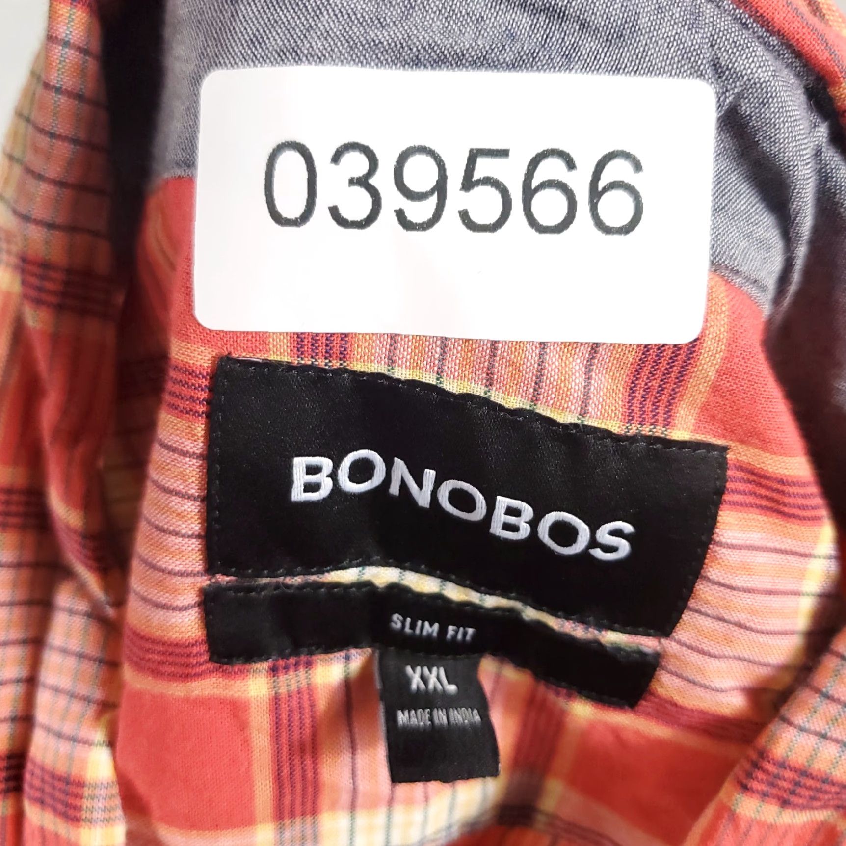 Bonobos Bonobos Button-Up Shirt Mens 2XL Coral Plaid Long Sleeve Casual Size US XXL / EU 58 / 5 - 6 Thumbnail