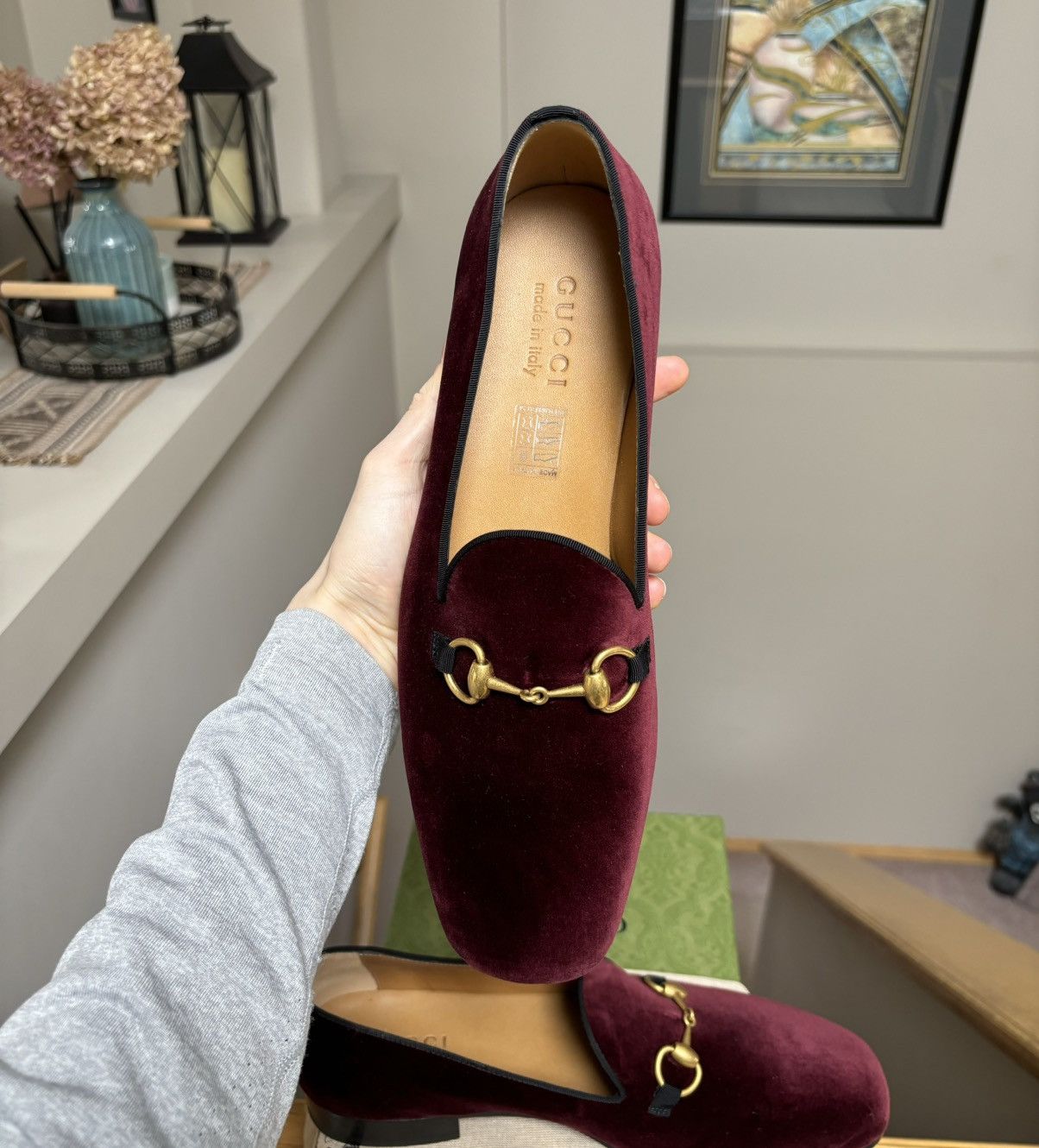 Gucci Gucci Suede/Velvet Burgundy Horsebit Loafer Size US 9 / EU 42 - 4 Thumbnail
