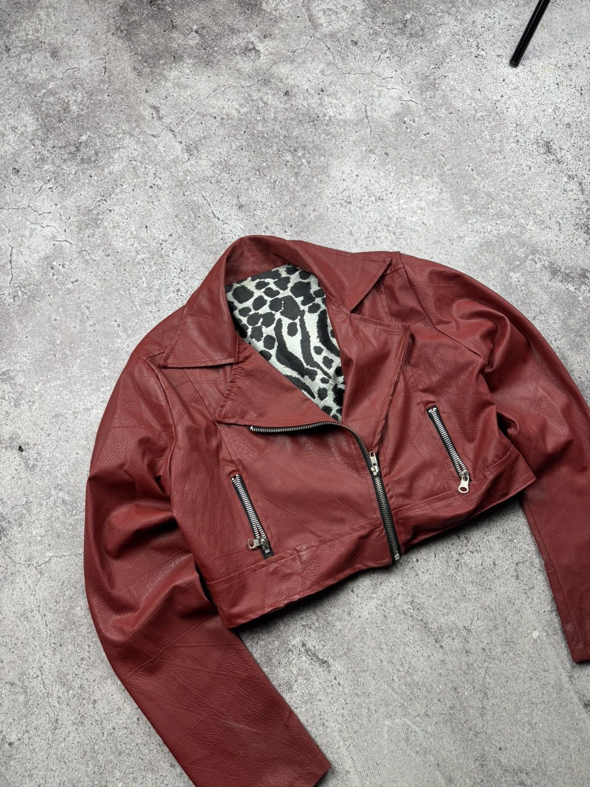Japanese Brand Vintage Diesel Style Bondage Leather Cropped Jacket BikerY2K Size M / US 6-8 / IT 42-44 - 2 Thumbnail