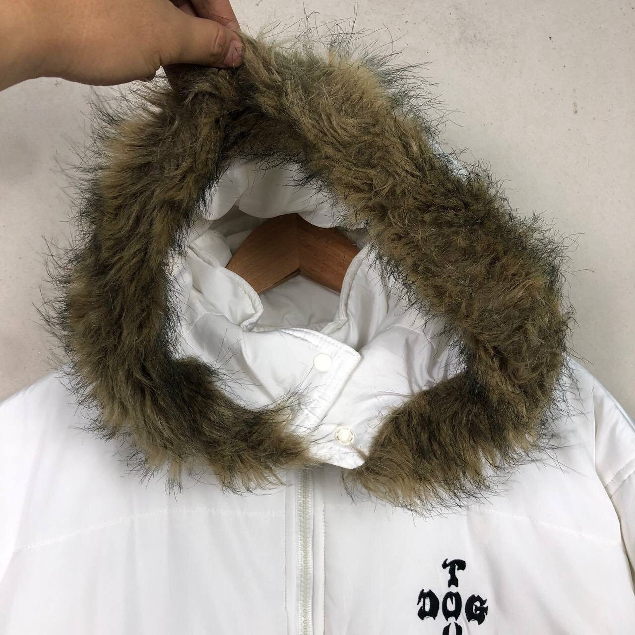 Dogtown Vintage Dogtown Faux Fur Black Dragon Puffer Down Jacket Size US XL / EU 56 / 4 - 9 Thumbnail