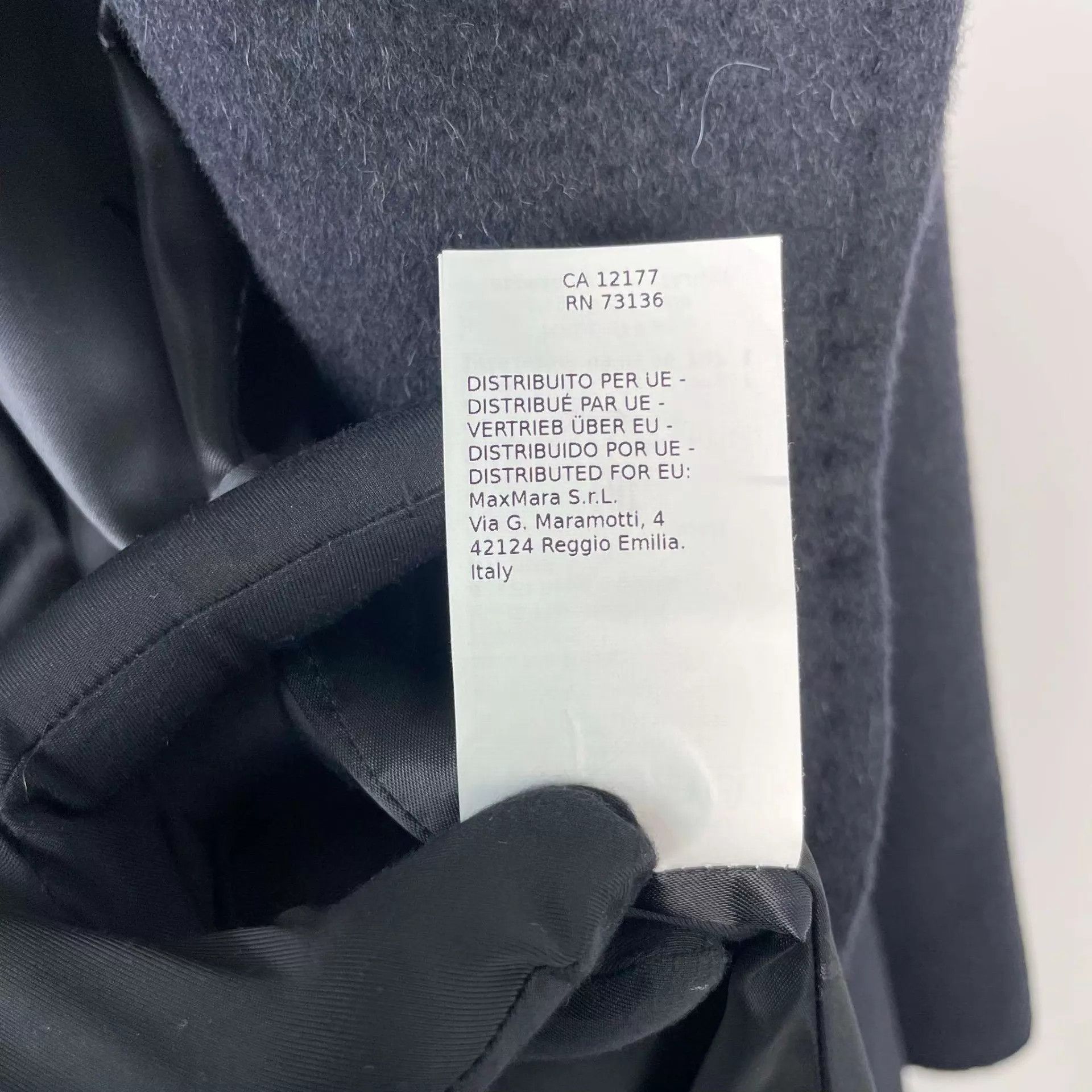 Max Mara Maxmara Women's Wool Coat Black 155/80A Size XS / US 0-2 / IT 36-38 - 6 Thumbnail