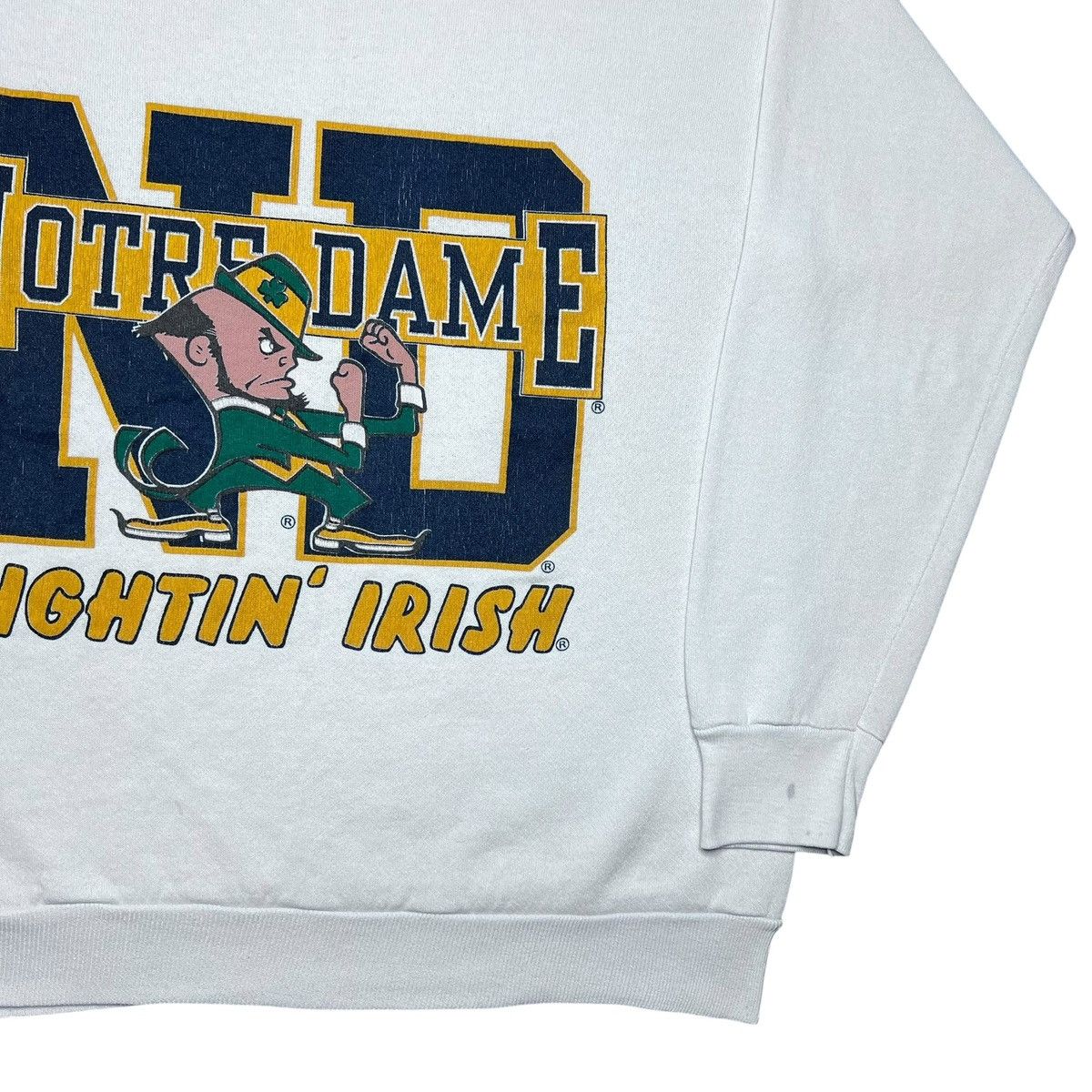 NCAA Vintage 90s NCAA Notre Dame Fightin Irish Mascot Sweatshirt Size US L / EU 52-54 / 3 - 20 Thumbnail