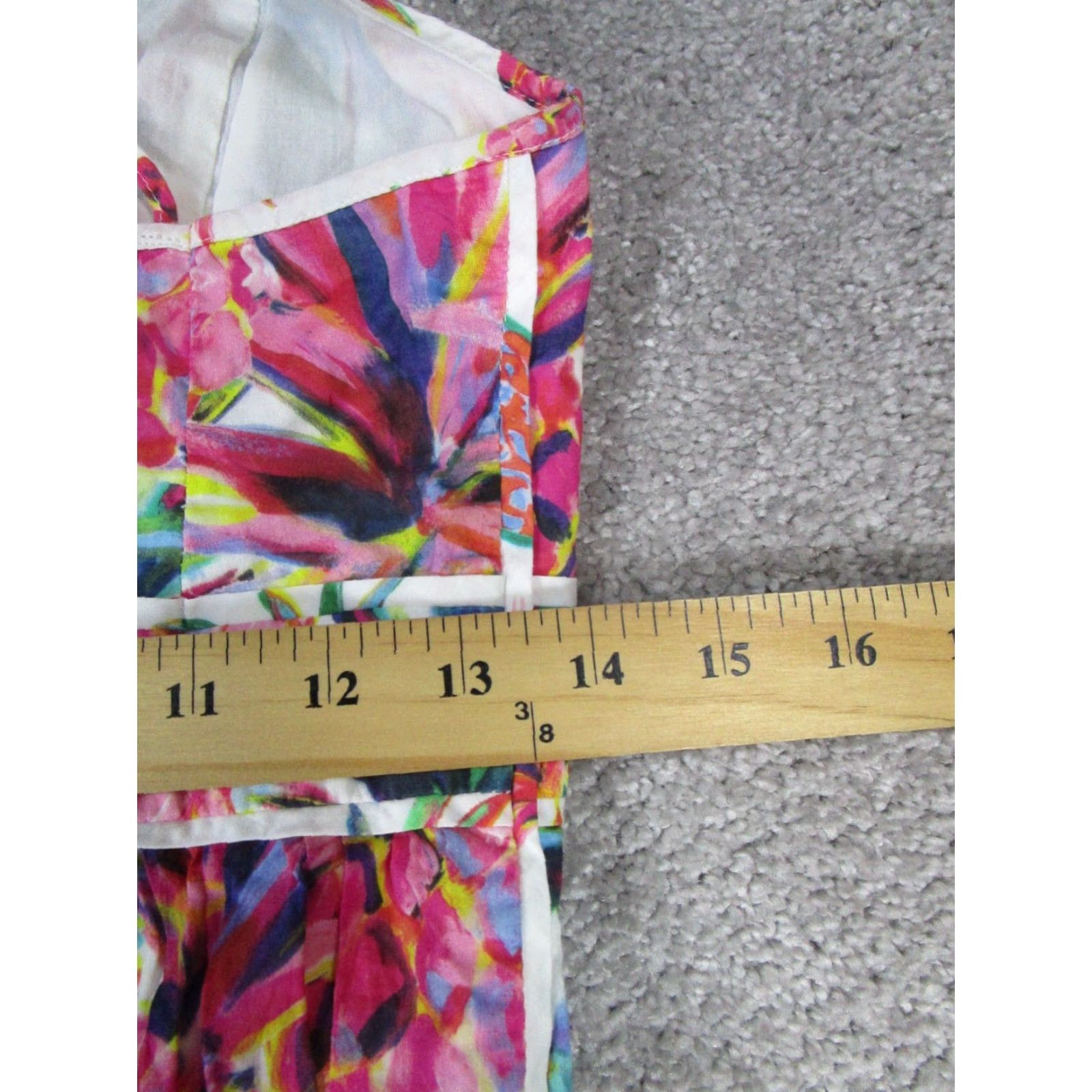 J.Crew VINTAGE J.Crew Dress Womens 4 Pink Green Pineapple Blouson Size S / US 4 / IT 40 - 7 Thumbnail