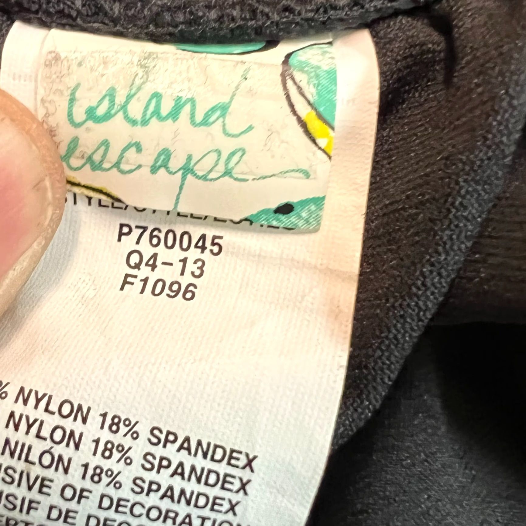 Vintage VINTAGE Island Escape Women's Bikini Bottom Skirtini Ruffled Black Swimwear Size 10 Size 32" / US 10 / IT 46 - 4 Thumbnail