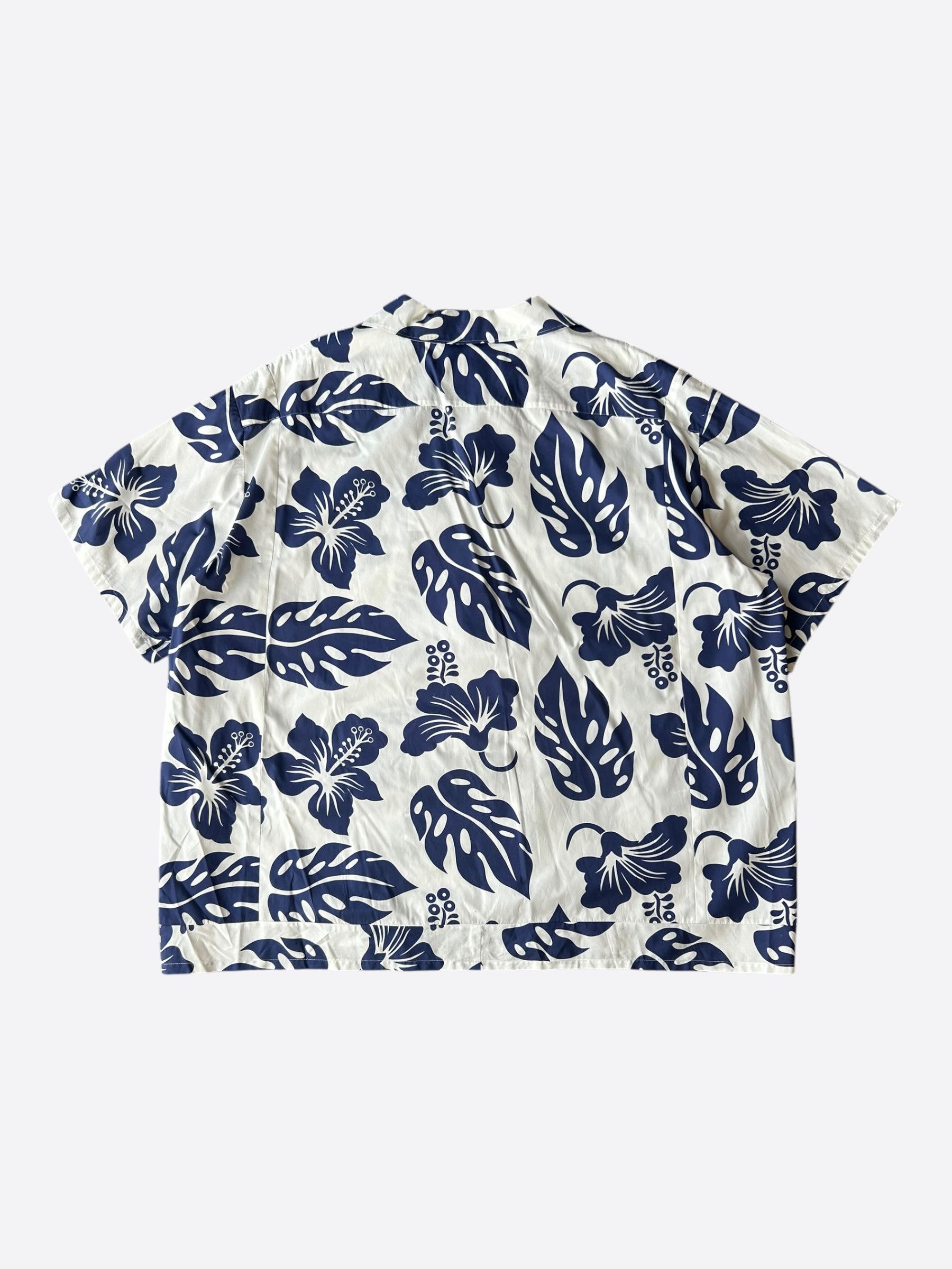 Prada Prada White & Blue Floral Button Up Shirt Size US XXL / EU 58 / 5 - 2 Thumbnail