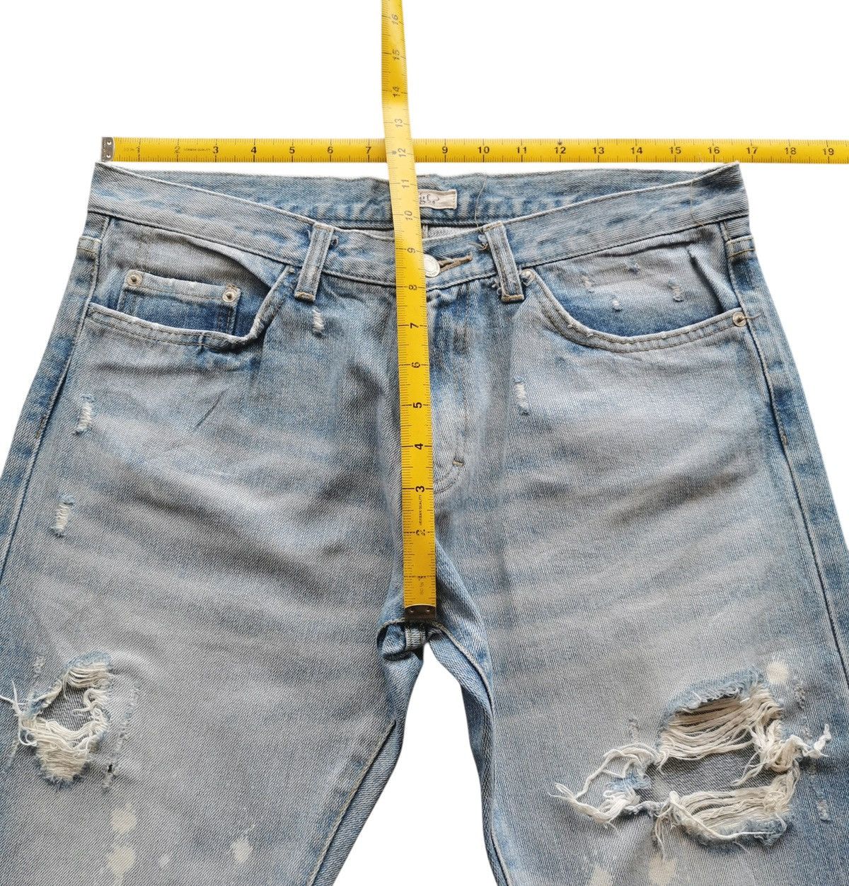 Japanese Brand Distressed Denim Jeans Size US 33 - 9 Thumbnail