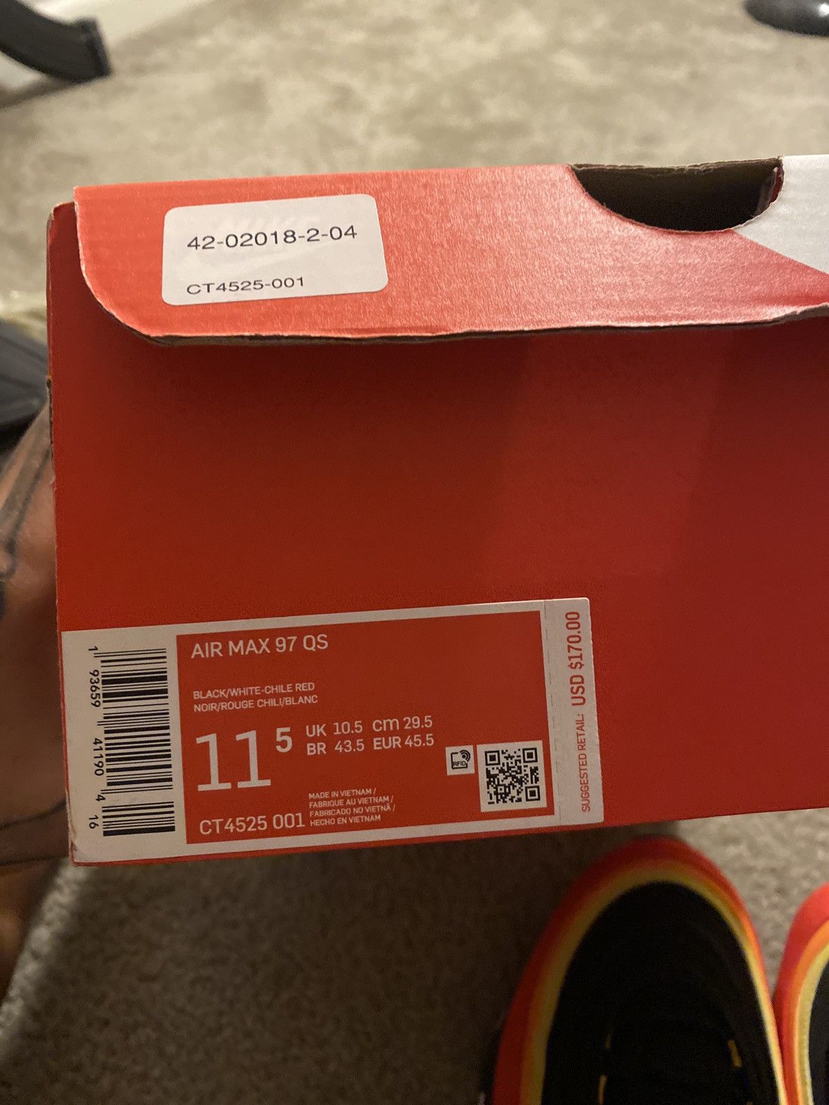 Nike Air Max 97 Hanshin Tigers Size US 11.5 / EU 44-45 - 5 Thumbnail