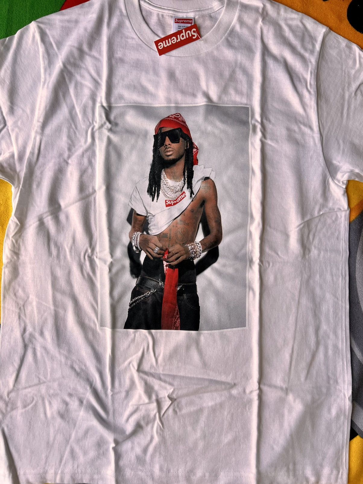 Tee White Carti Playboi XL！Supreme