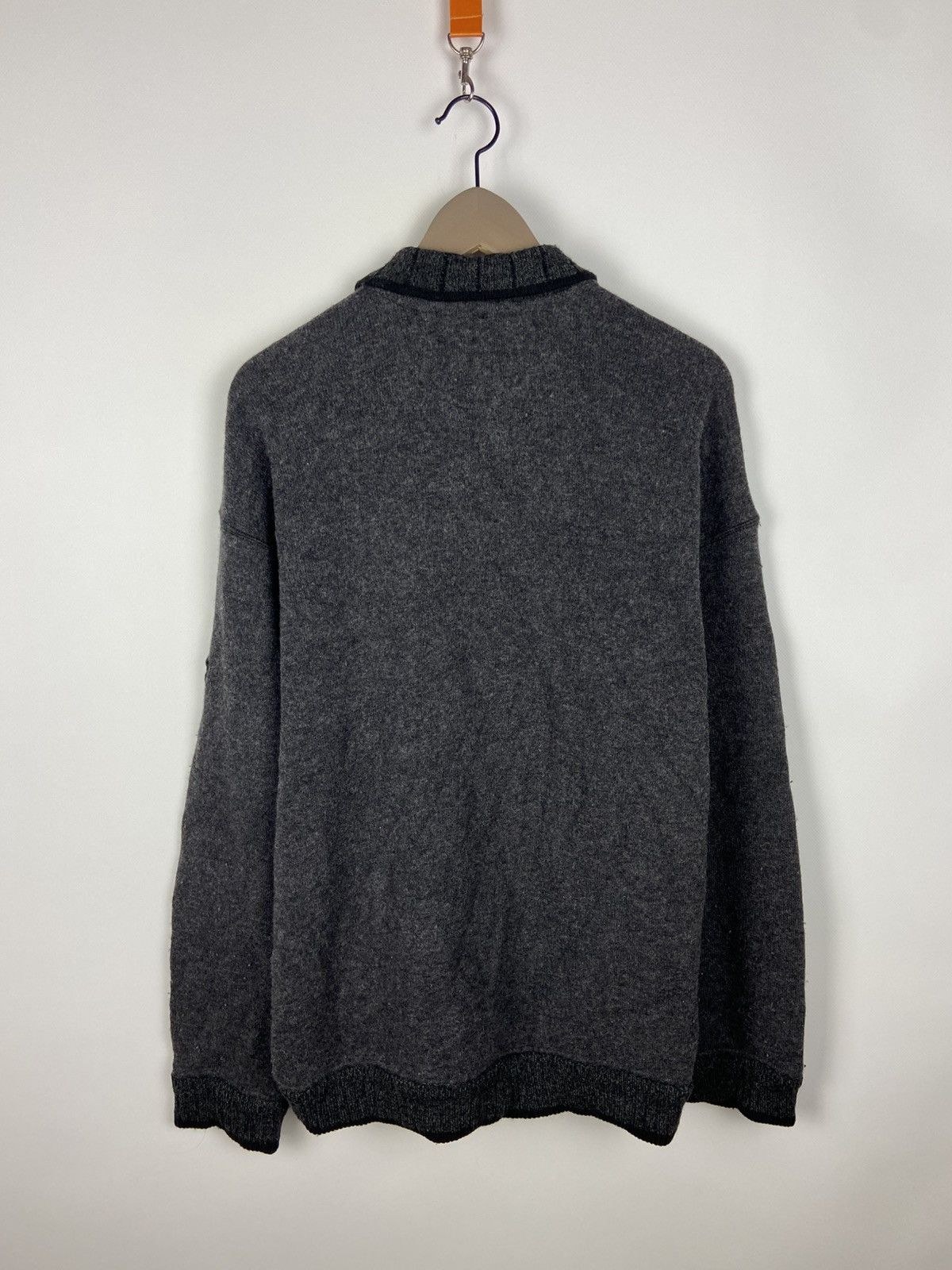 Carlo Colucci Vintage Carlo Colucci Sport 1/2 Zip Gray Polo Wool Sweater Size US XL / EU 56 / 4 - 2 Thumbnail