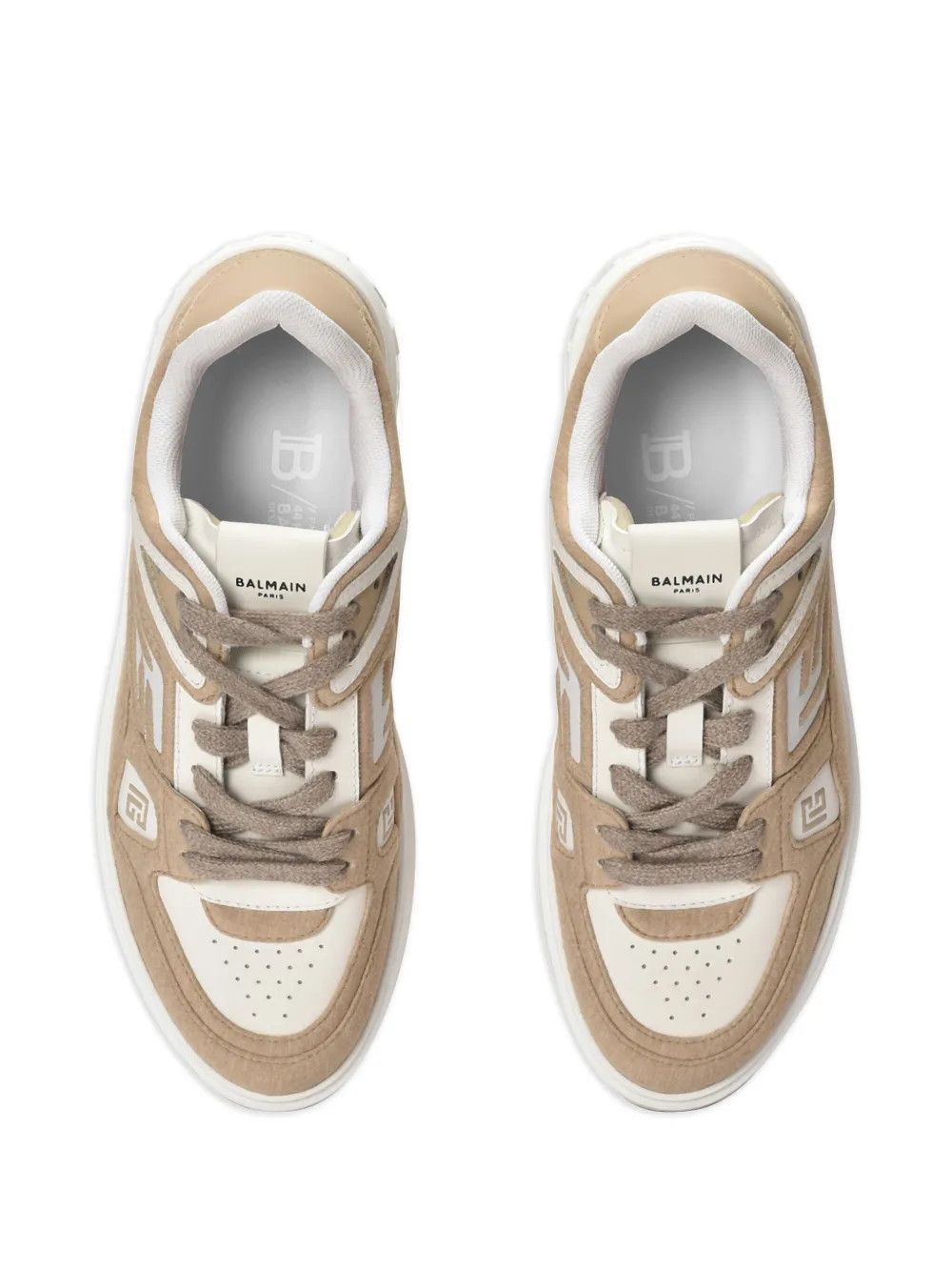 Balmain o1s1wg111225 B-Court Skate Sneakers in Beige Size US 5 / IT 35 - 4 Thumbnail