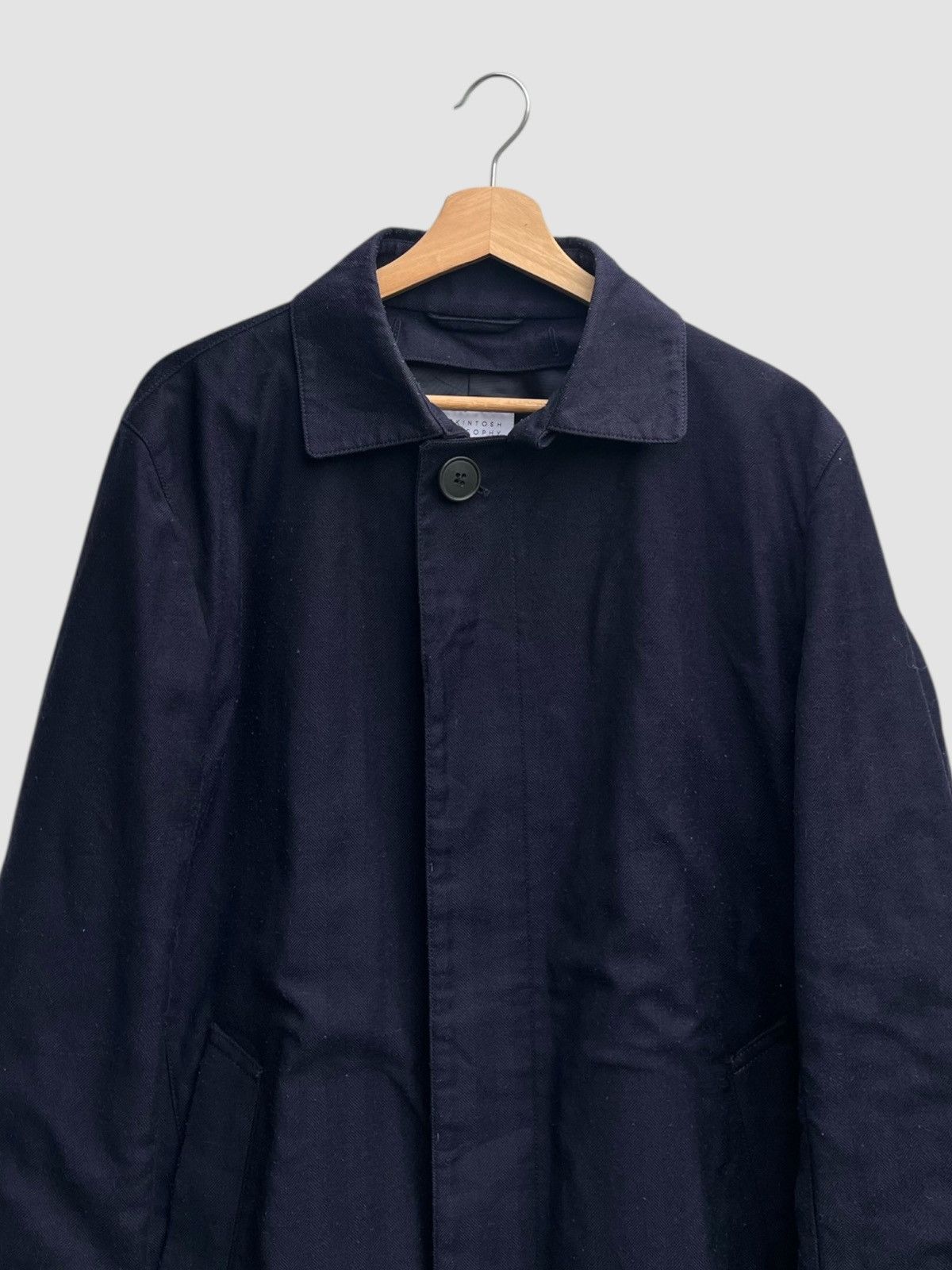 Mackintosh Mackintosh Philosophy Bal Collar Wool-Blend Navy Coat Size US M / EU 48-50 / 2 - 6 Thumbnail