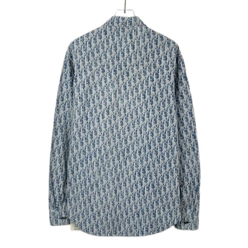 Dior Dior Size 37 Blue old flower full-print cotton long-sleeved Size US XXS / EU 40 - 2 Thumbnail